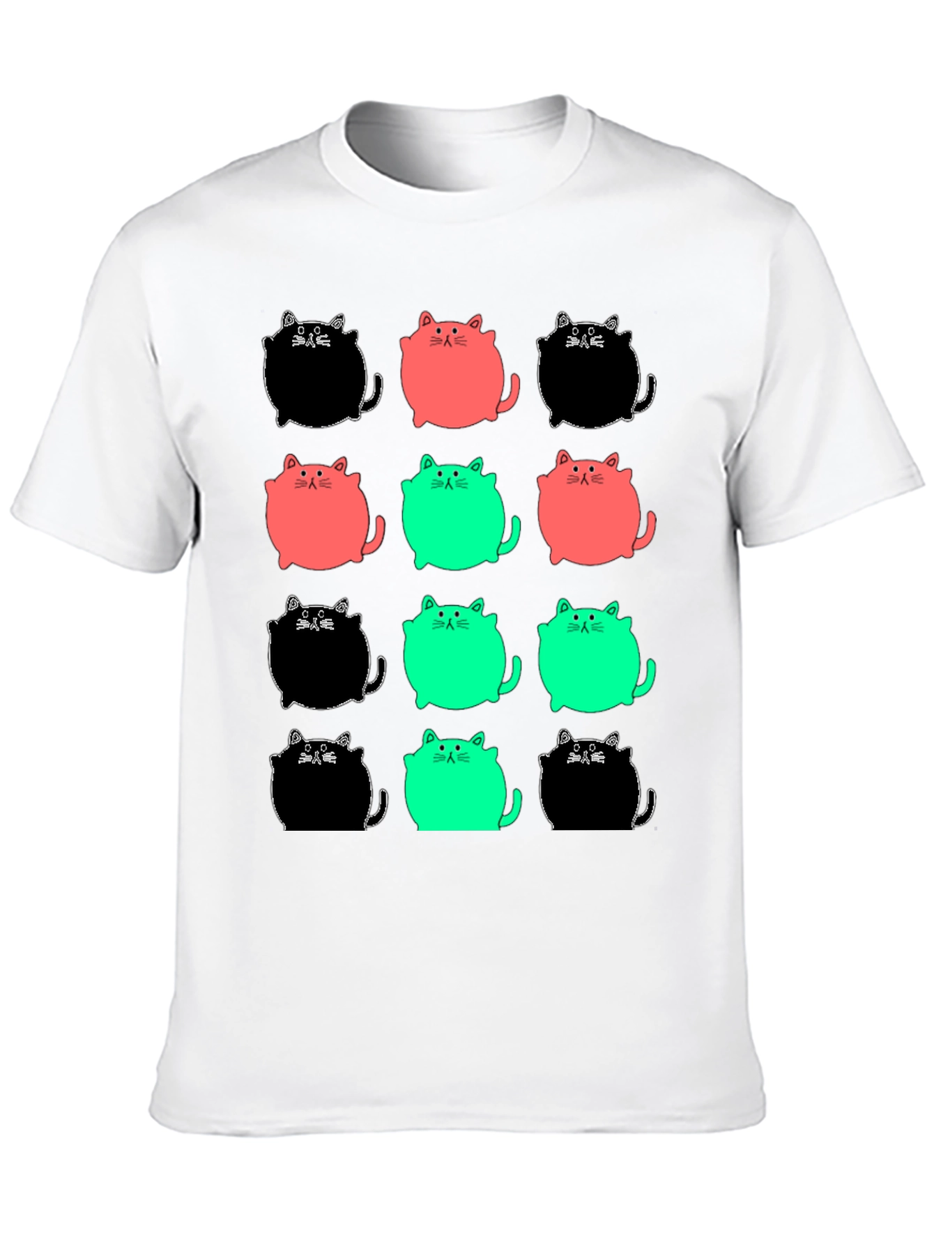 Funky Cat Pattern Tee