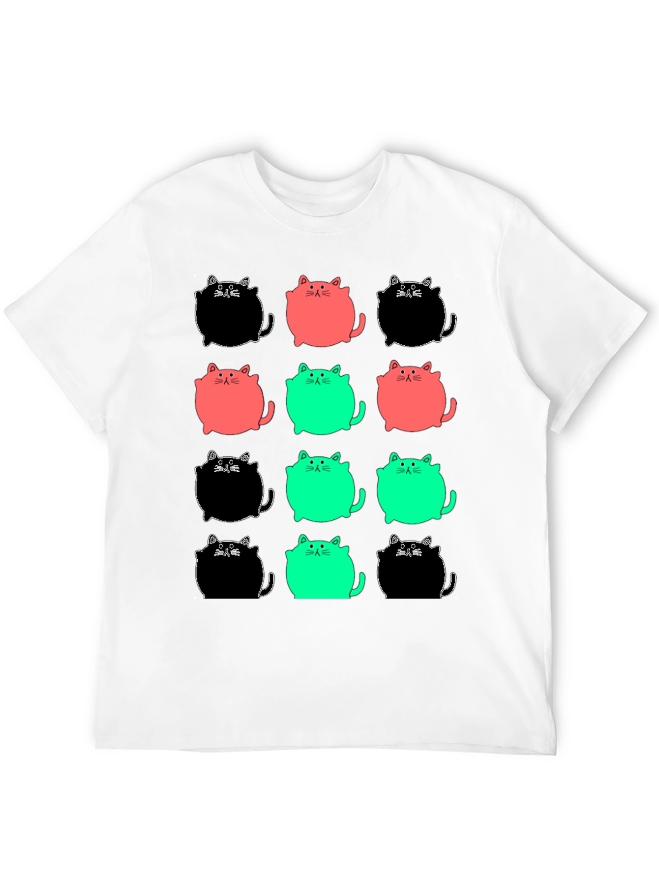 Funky Cat Pattern Tee