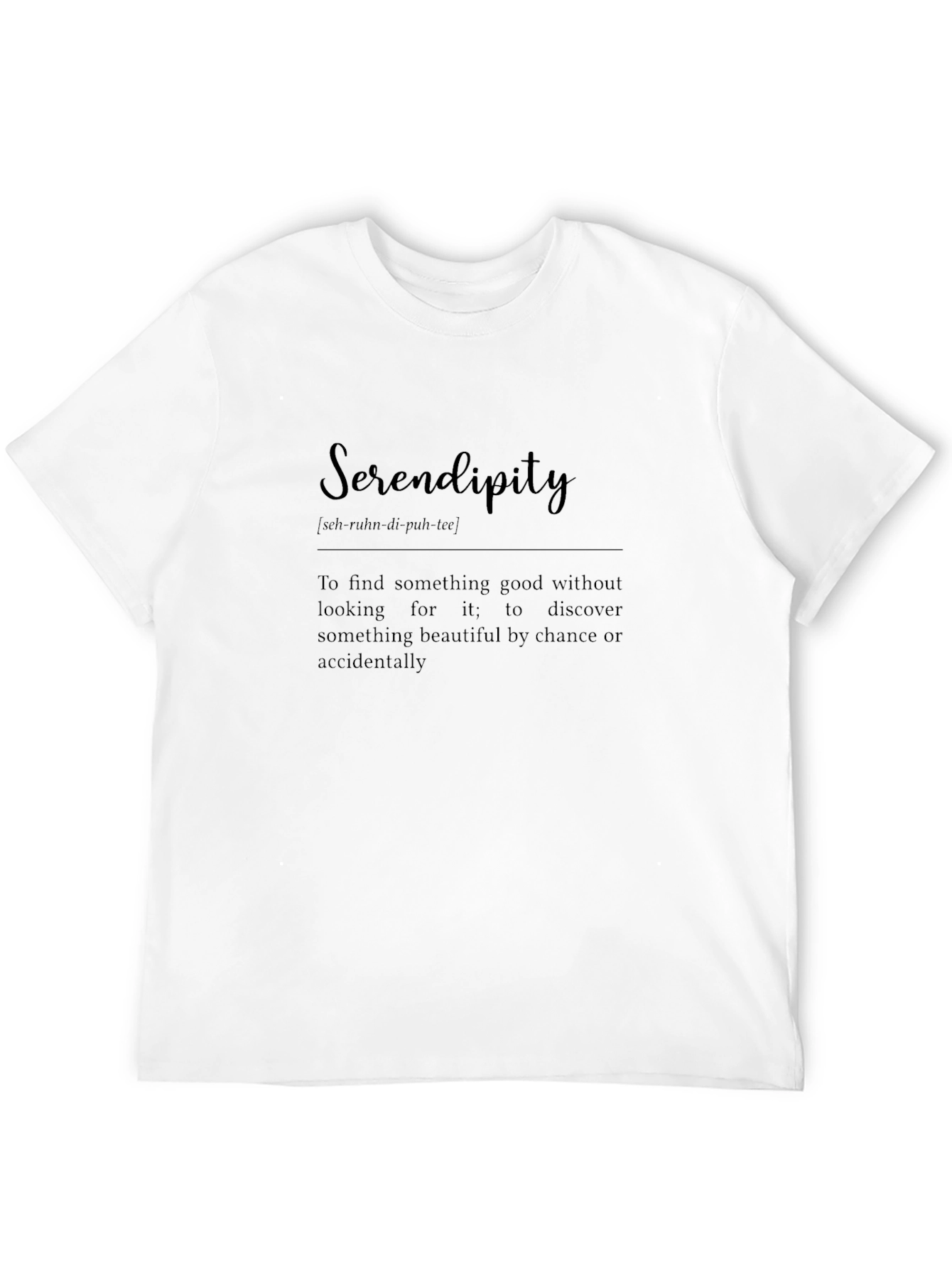 Serendipity Definition Black T-Shirt