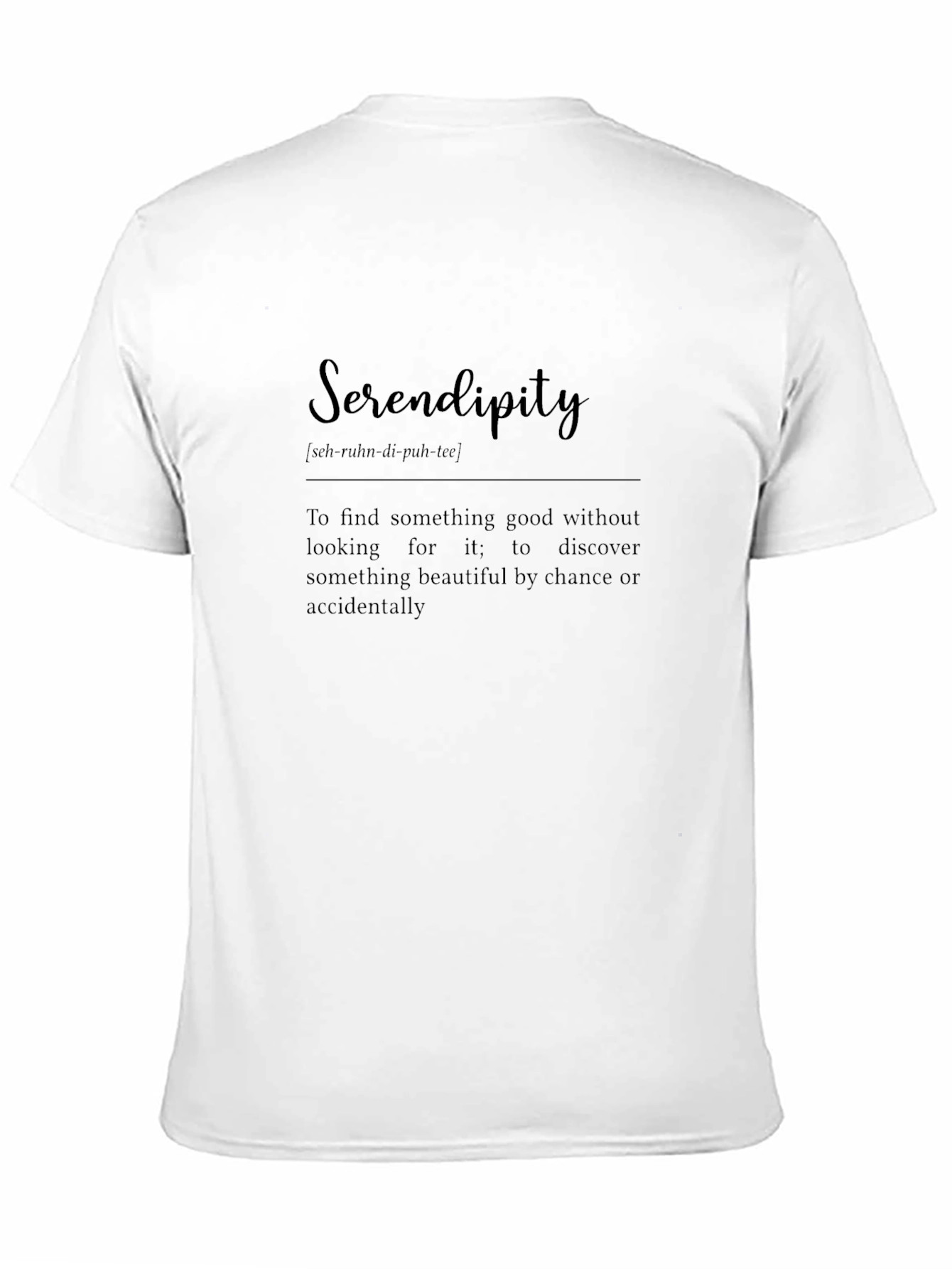 Serendipity Definition Black T-Shirt