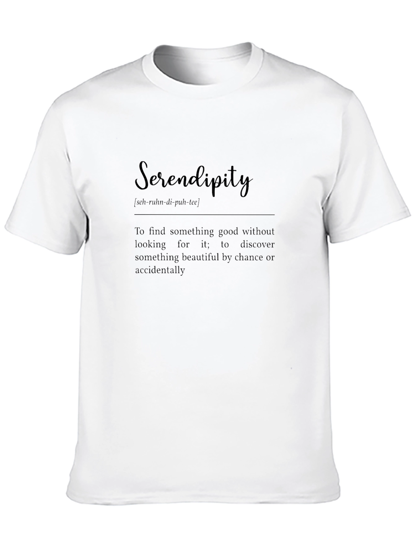 Serendipity Definition Black T-Shirt