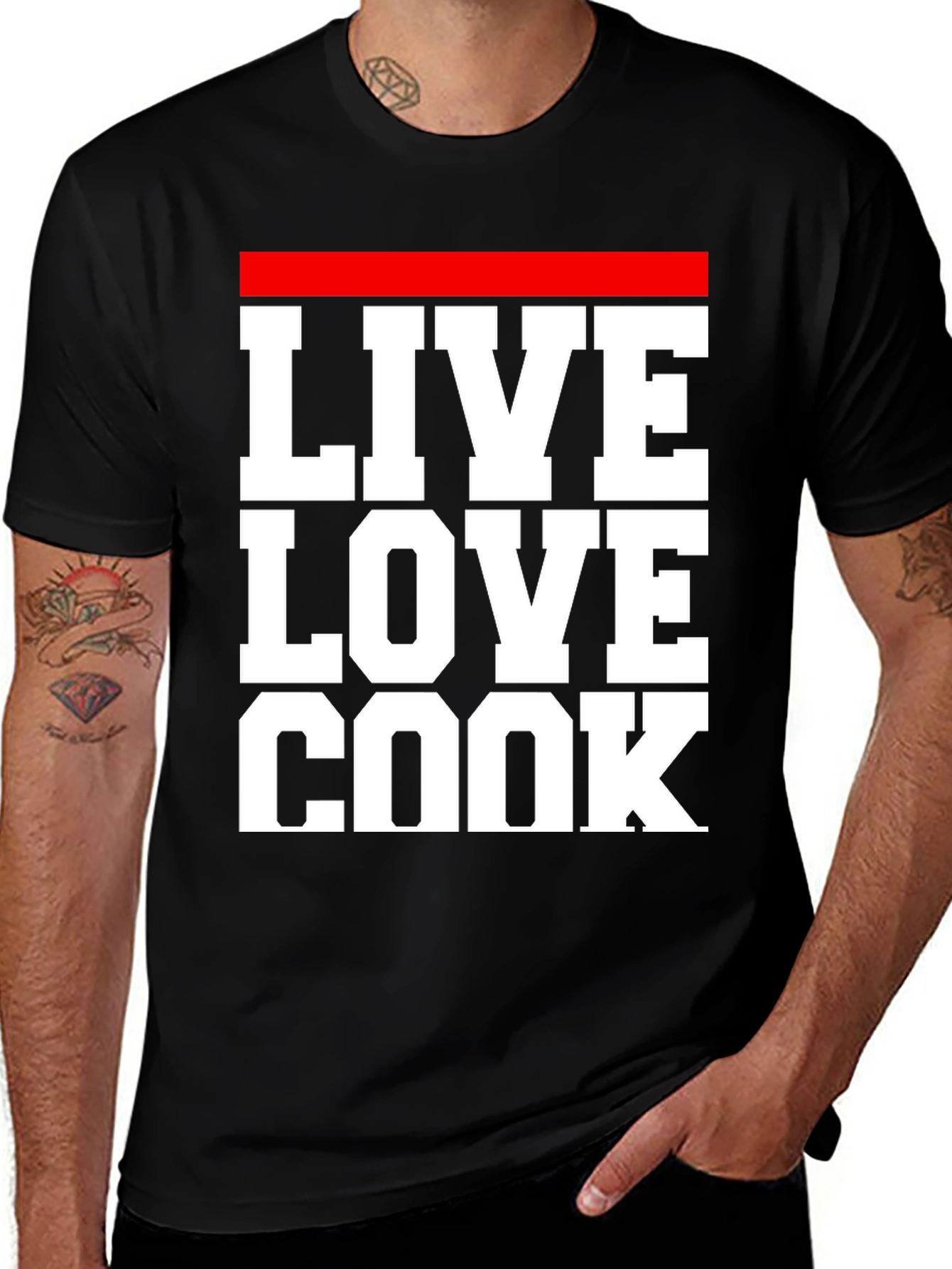 Live Love Cook T-Shirt - Chef Inspired Graphic Tee