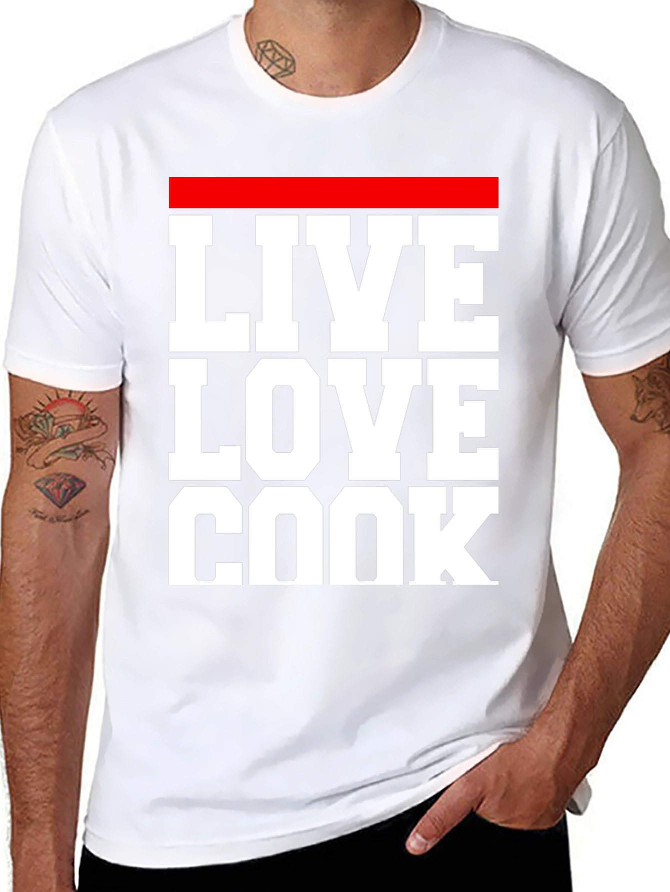 Live Love Cook T-Shirt - Chef Inspired Graphic Tee