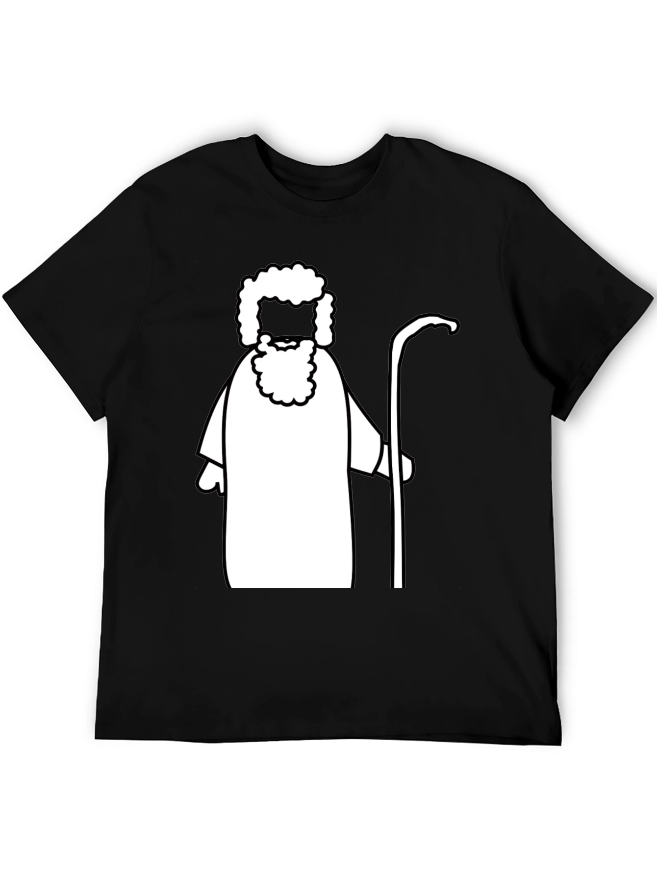 Moses Graphic Tee - Biblical Cartoon Shirt