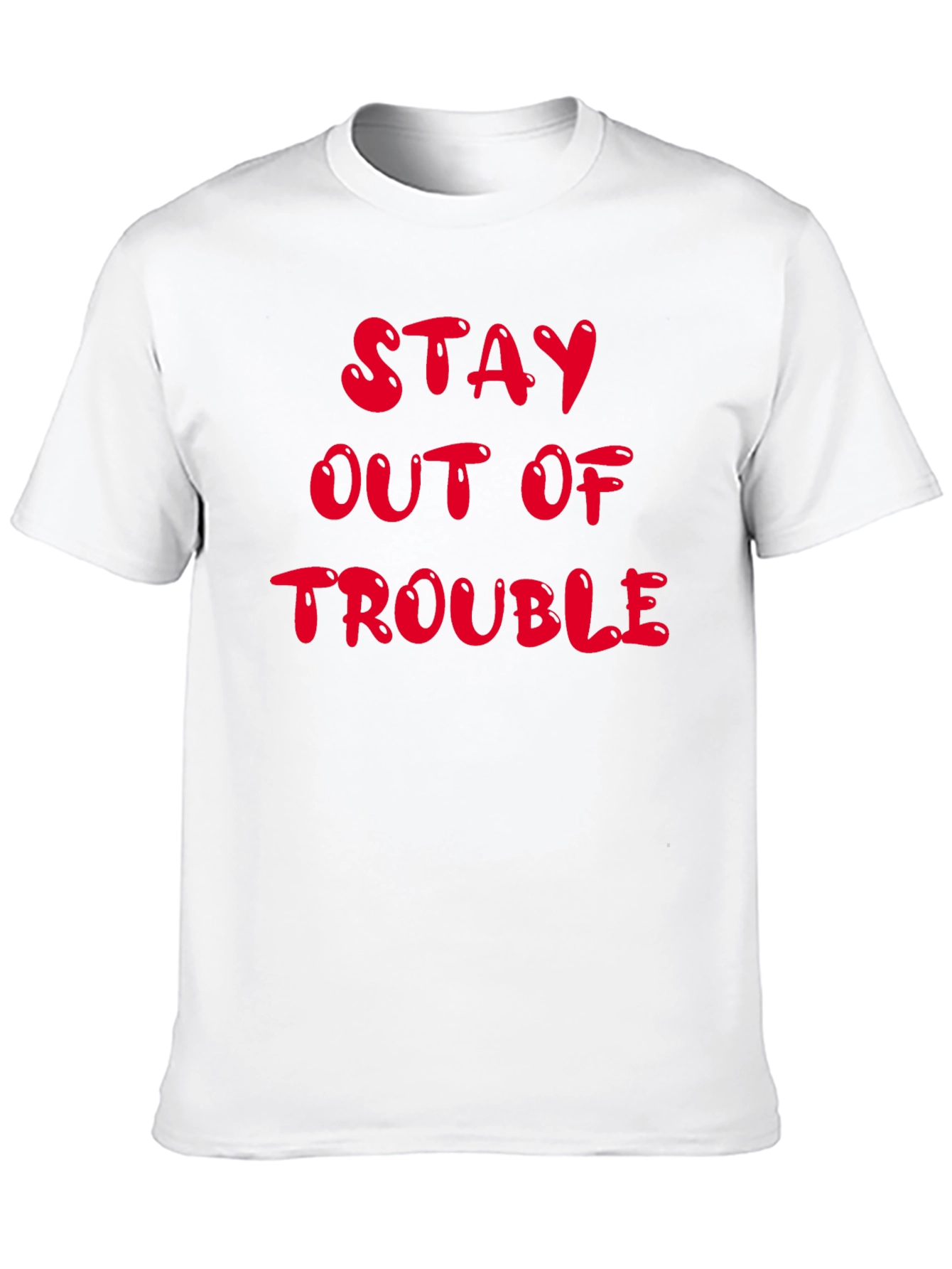 Stay Out of Trouble Black Graphic T-Shirt