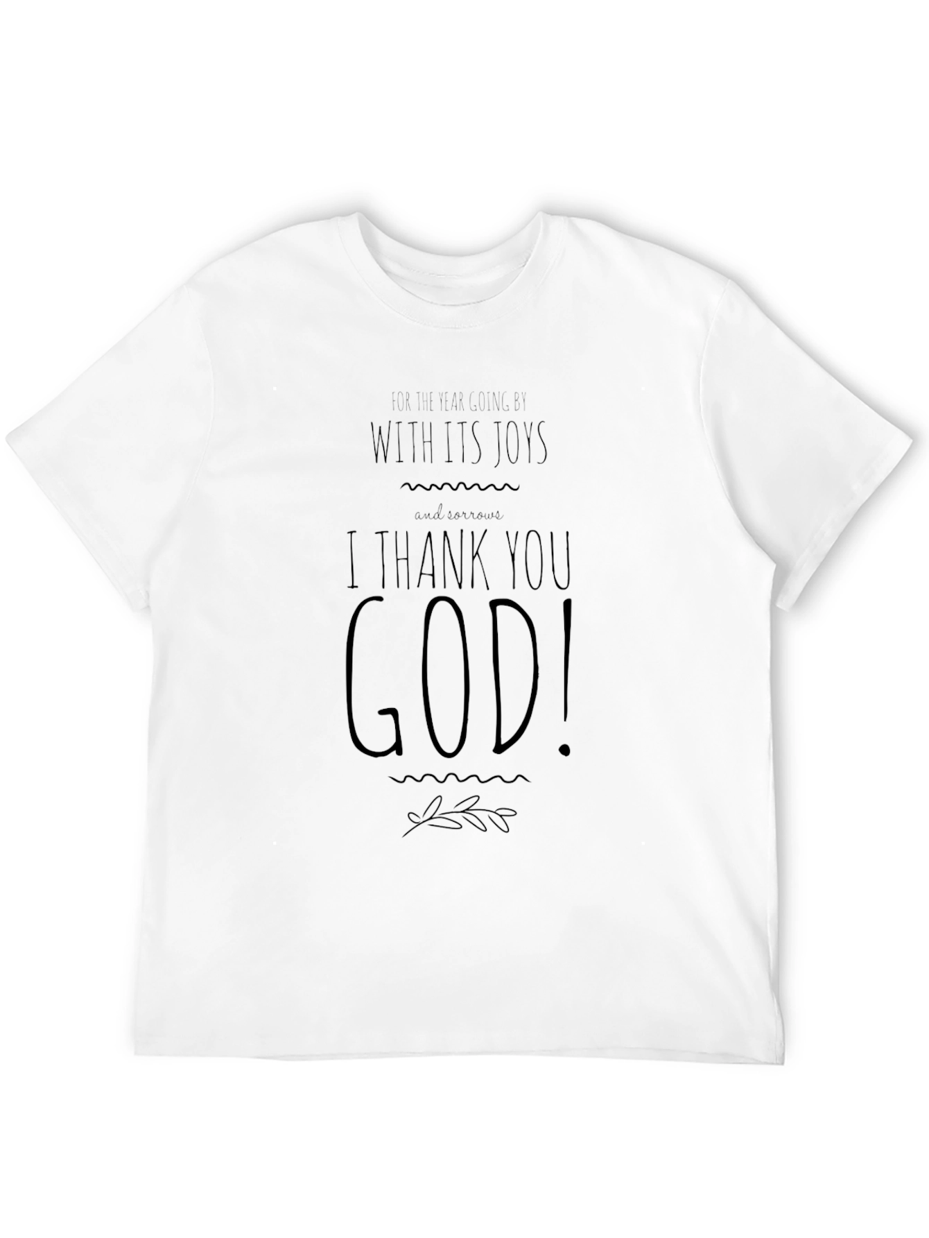 I Thank You God! Black Graphic Tee