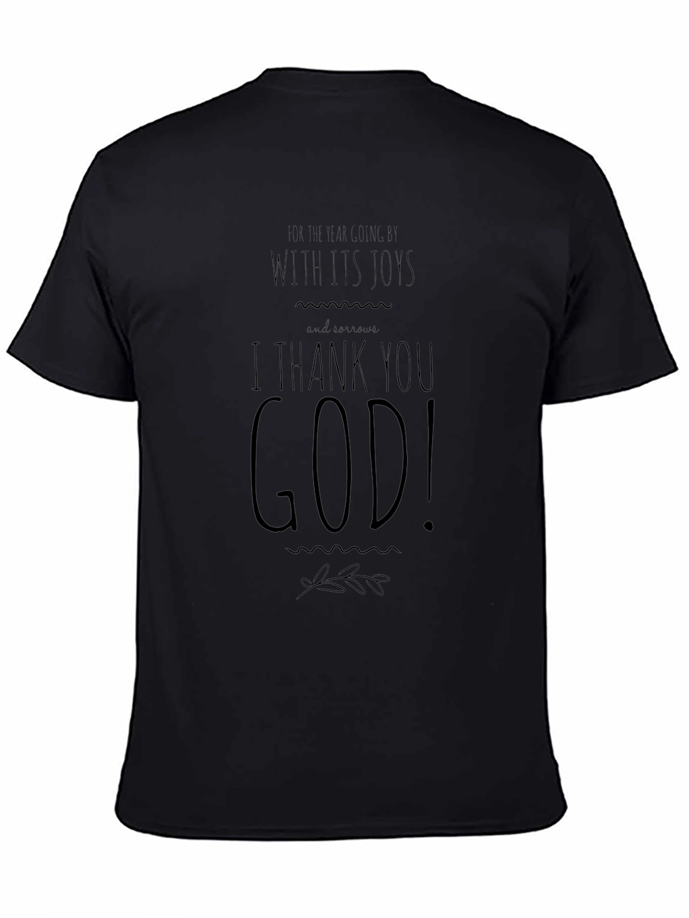 I Thank You God! Black Graphic Tee