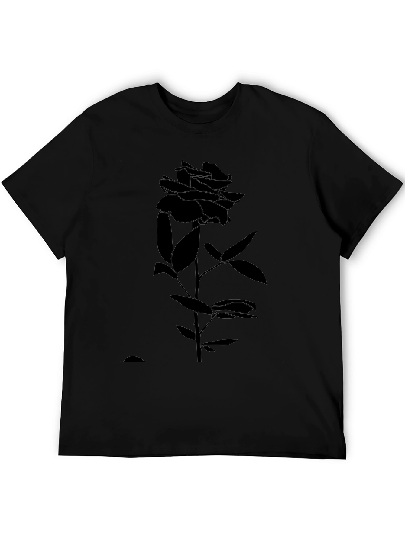 Black Rose Graphic Tee - Stylish & Modern