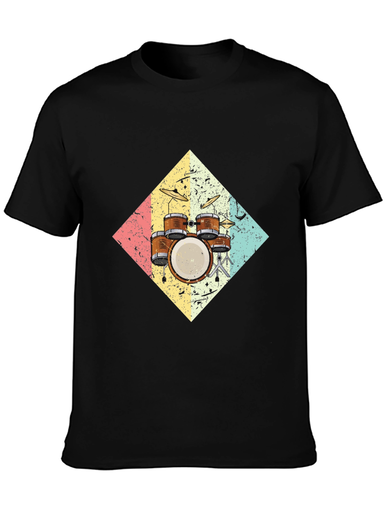 Retro Drum Set Graphic Tee - Musicians Style