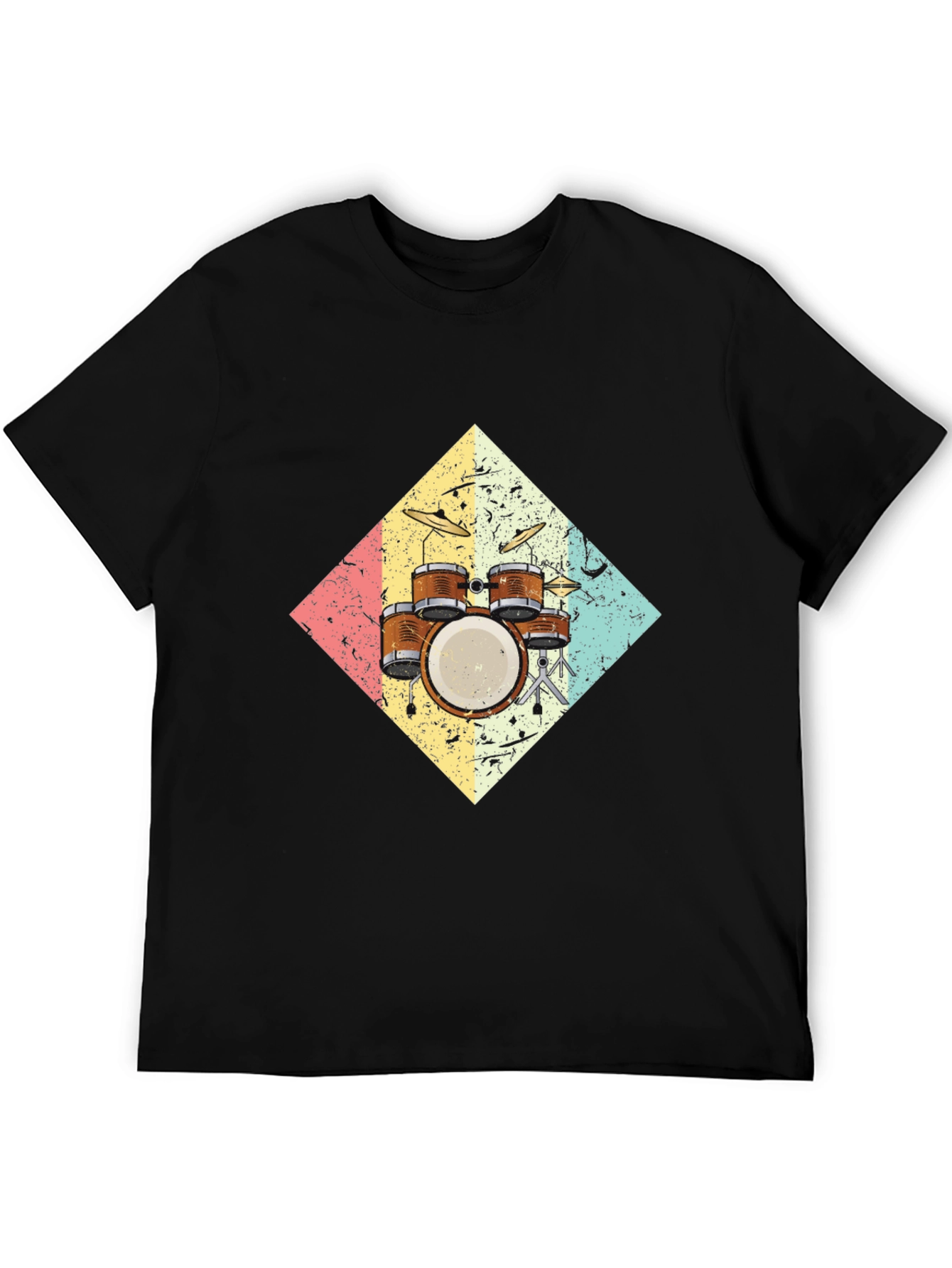 Retro Drum Set Graphic Tee - Musicians Style