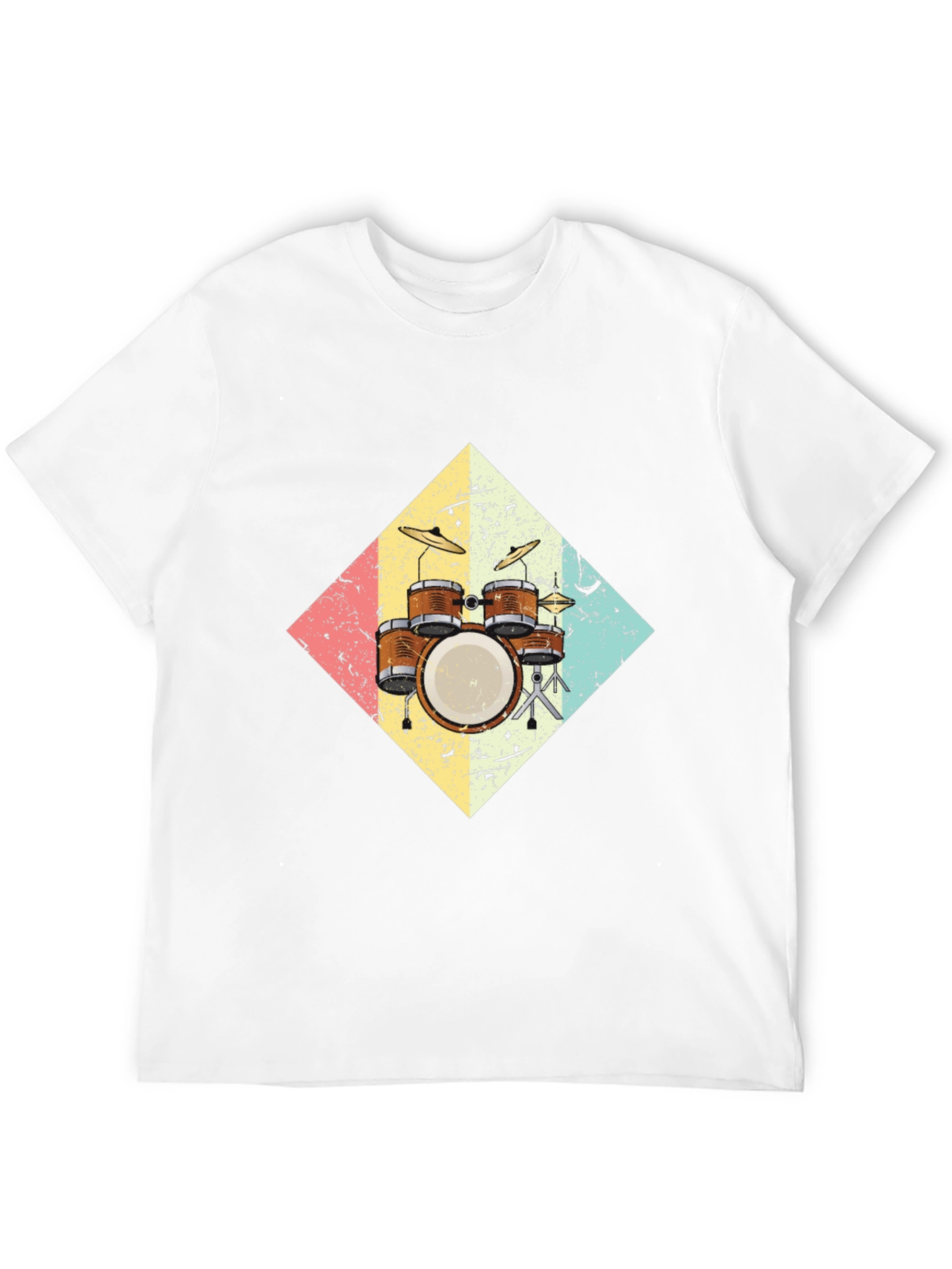 Retro Drum Set Graphic Tee - Musicians Style