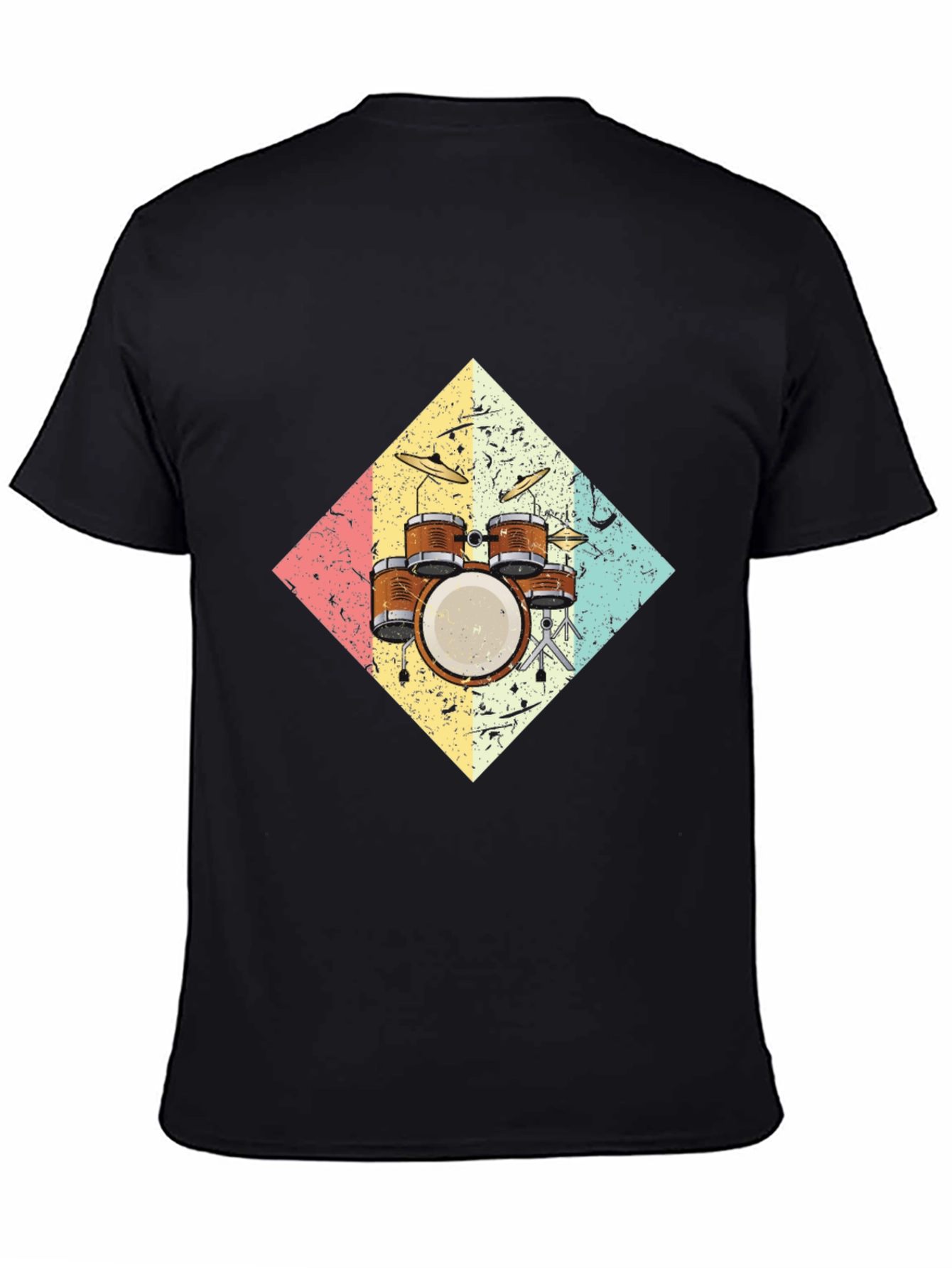 Retro Drum Set Graphic Tee - Musicians Style