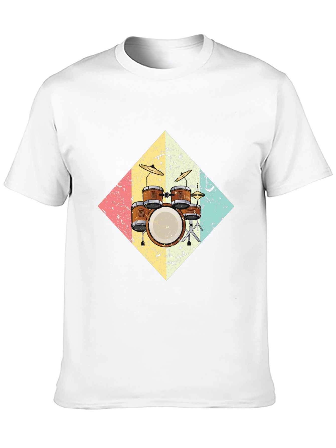 Retro Drum Set Graphic Tee - Musicians Style