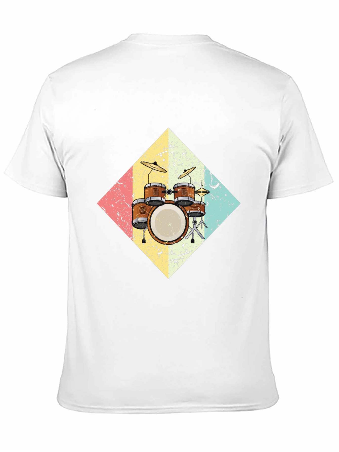 Retro Drum Set Graphic Tee - Musicians Style