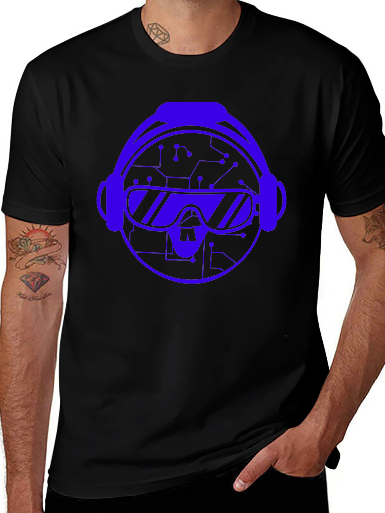 VR Headset Graphic T-Shirt - Black