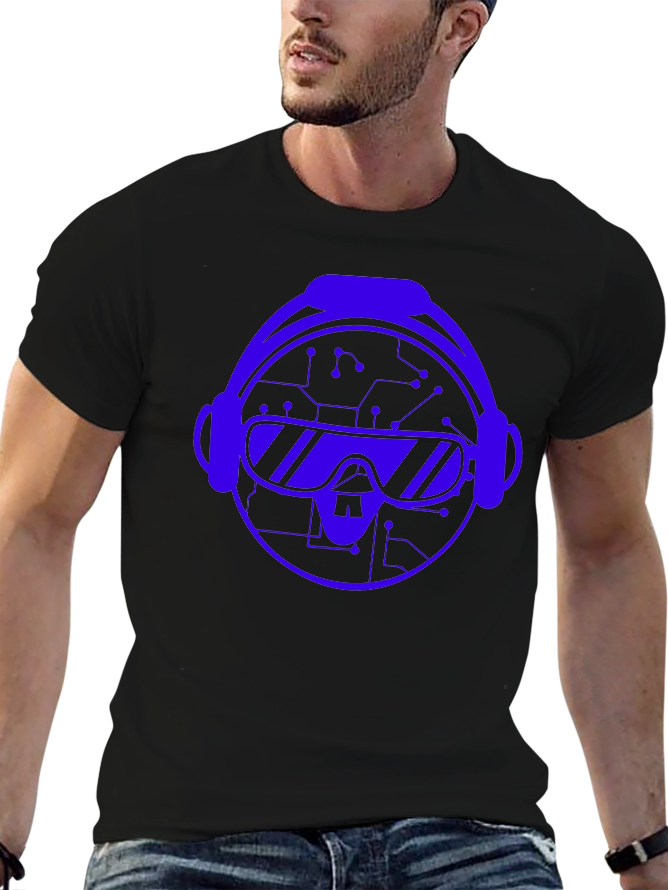 VR Headset Graphic T-Shirt - Black