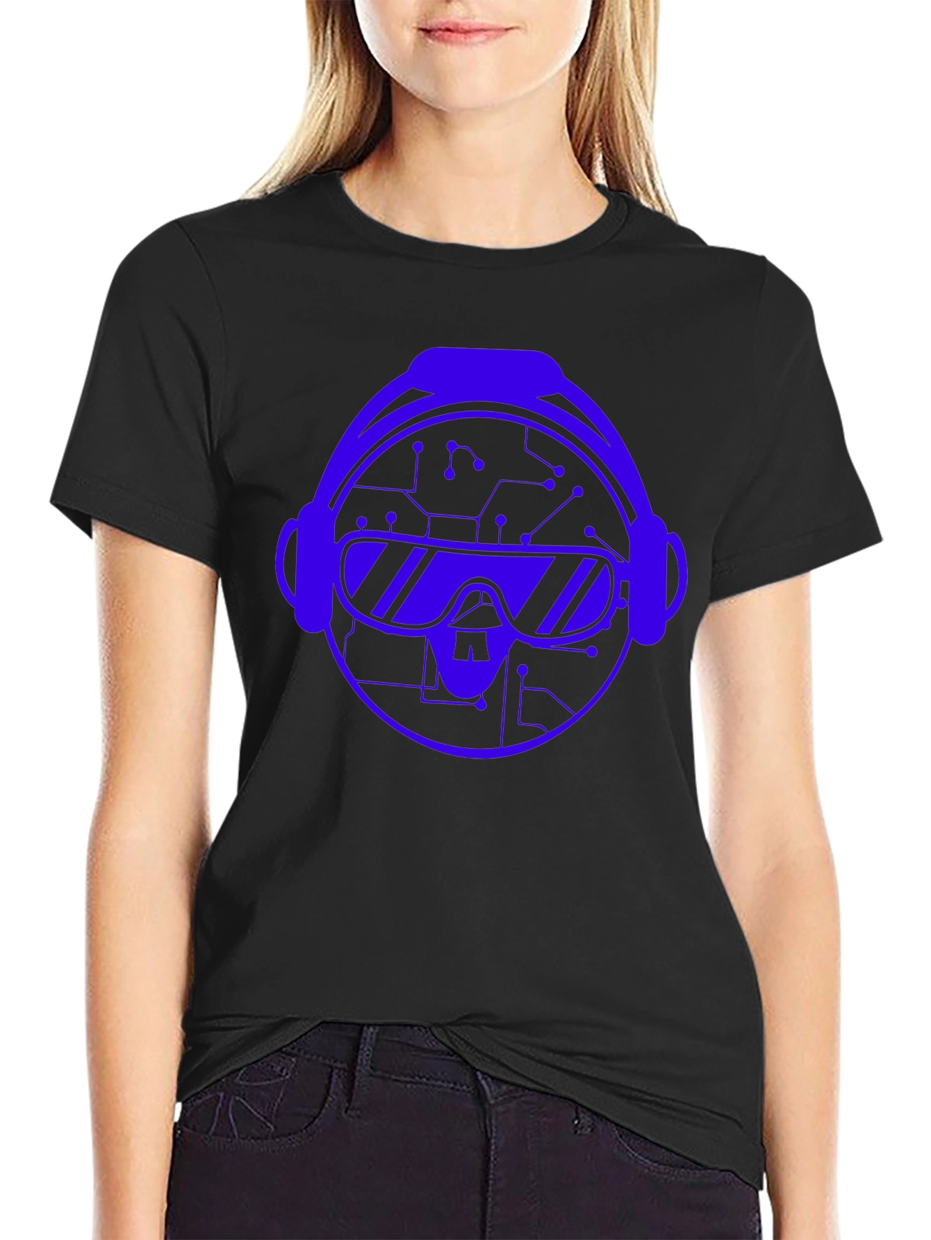 VR Headset Graphic T-Shirt - Black