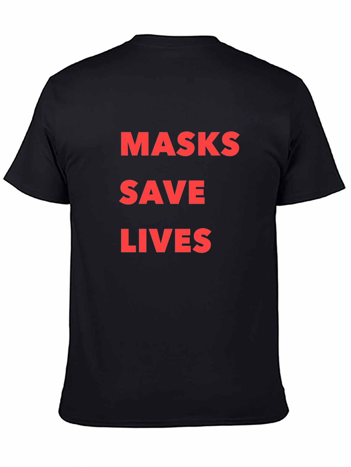 Masks Save Lives Black T-Shirt