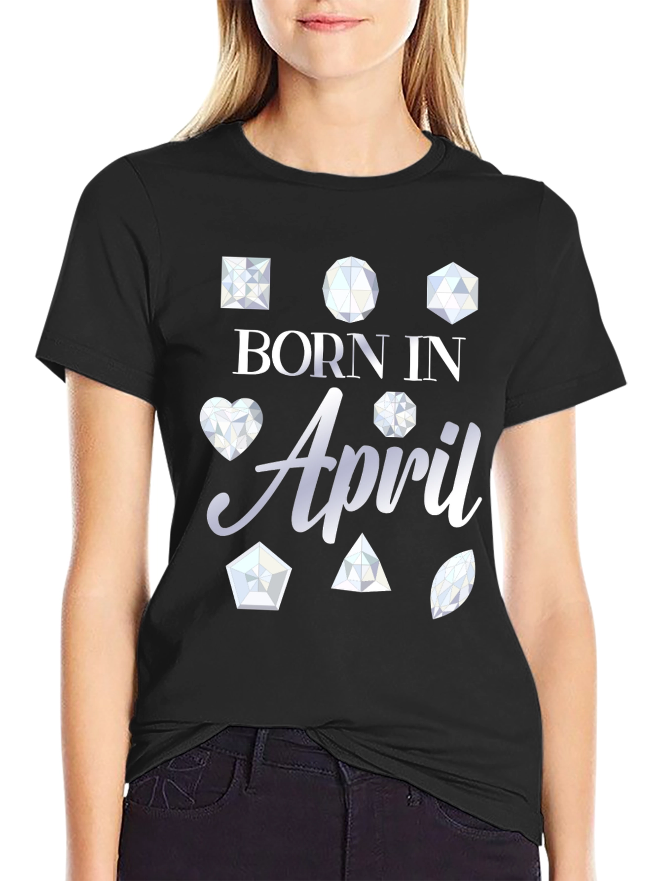 Born In April Gemstone T-Shirt