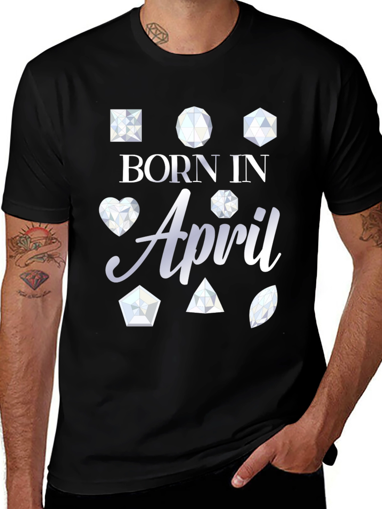 Born In April Gemstone T-Shirt