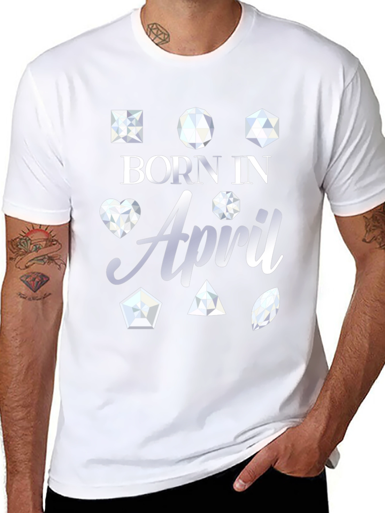 Born In April Gemstone T-Shirt