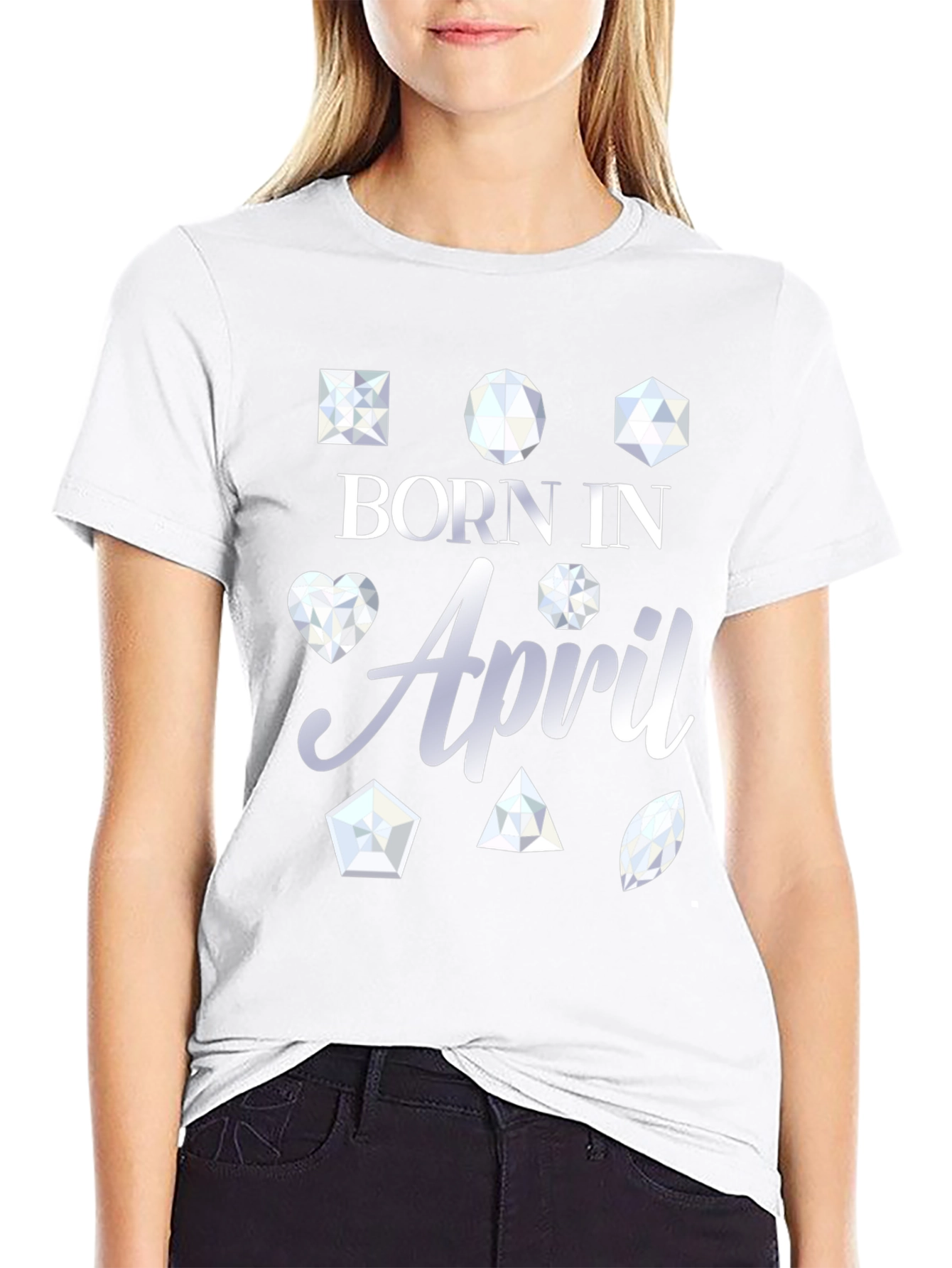 Born In April Gemstone T-Shirt