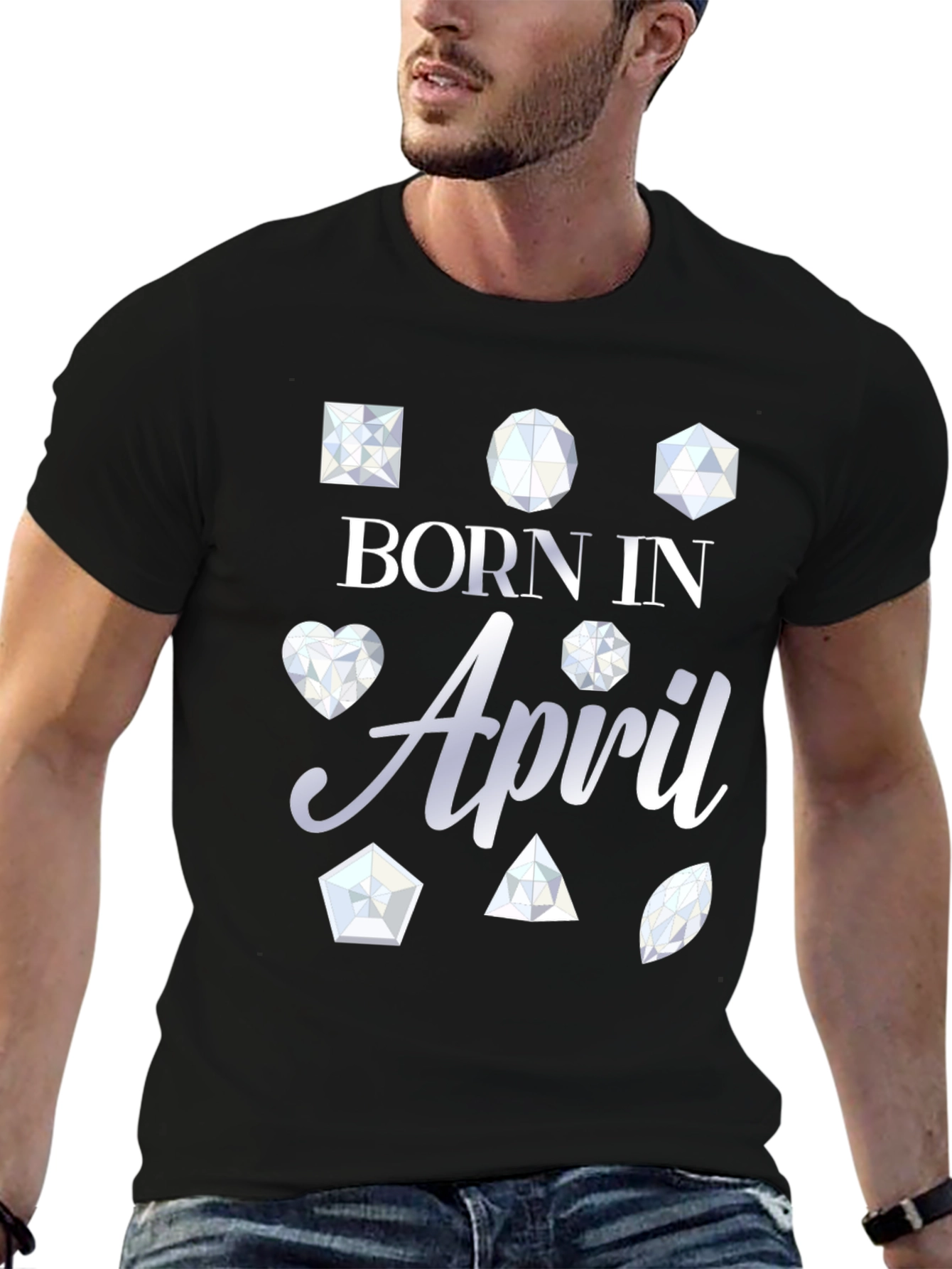 Born In April Gemstone T-Shirt