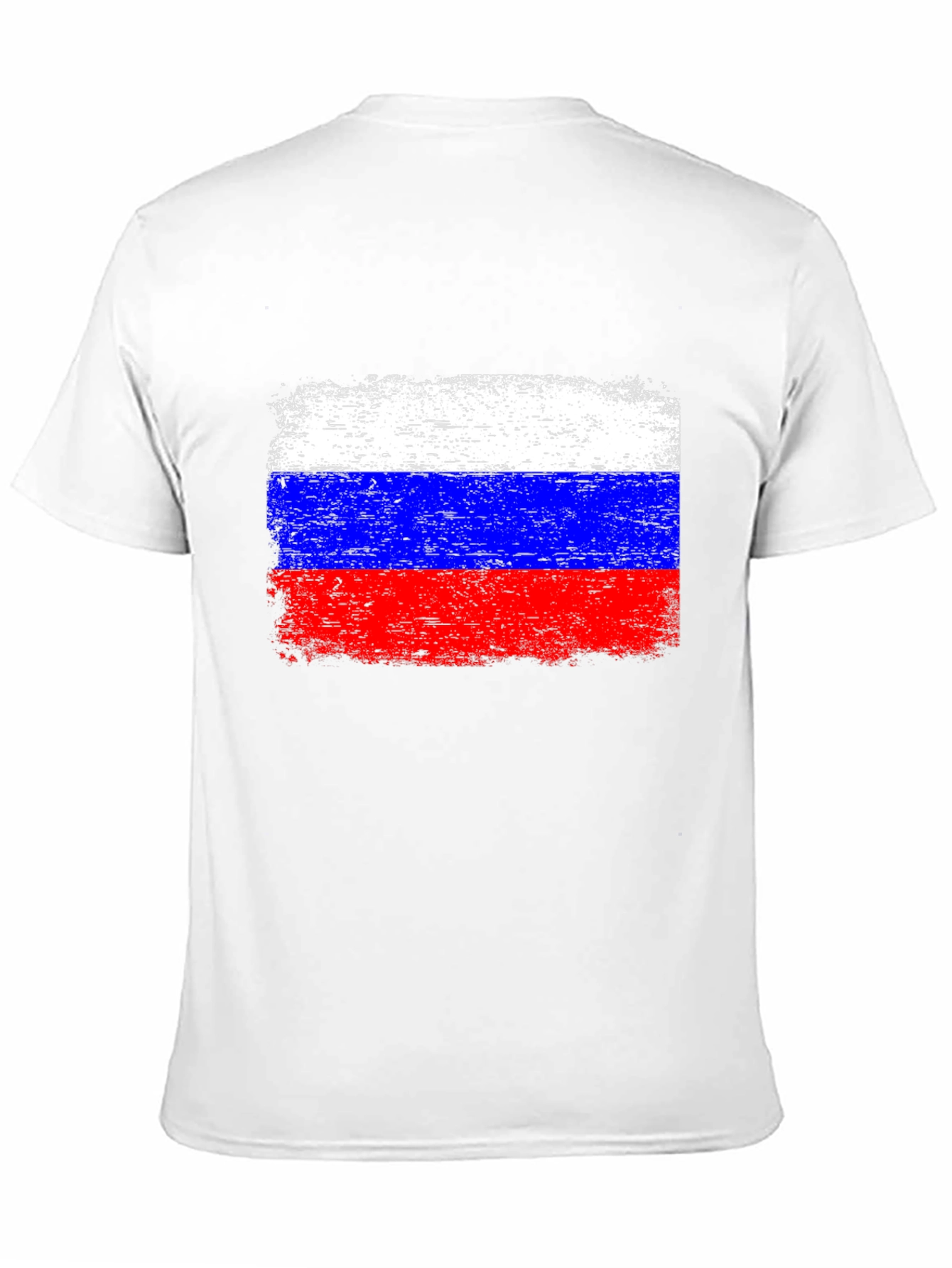 Russian Flag T-Shirt Grunge Style Black