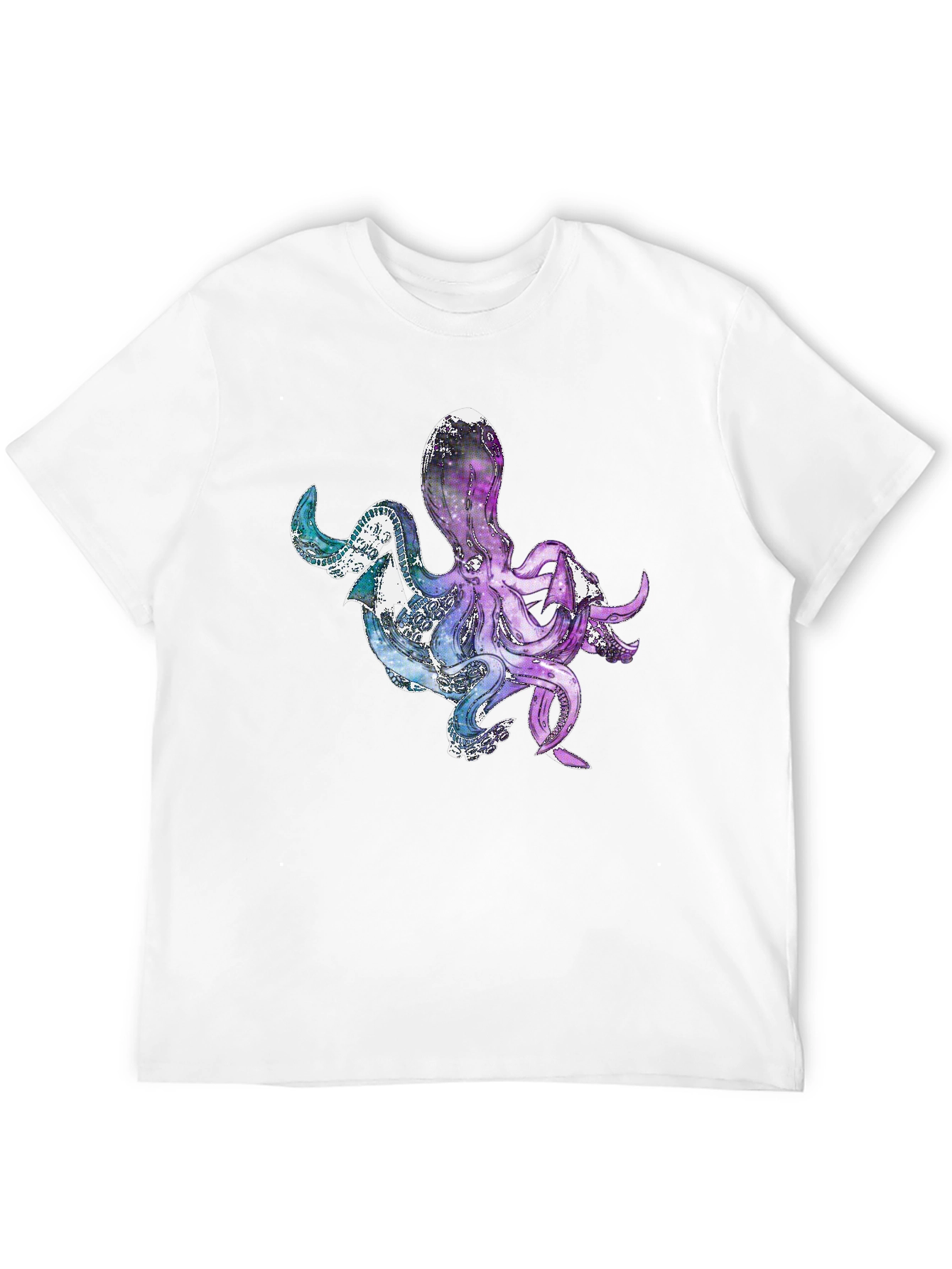 Cosmic Octopus Graphic Tee - Unique Galaxy Design