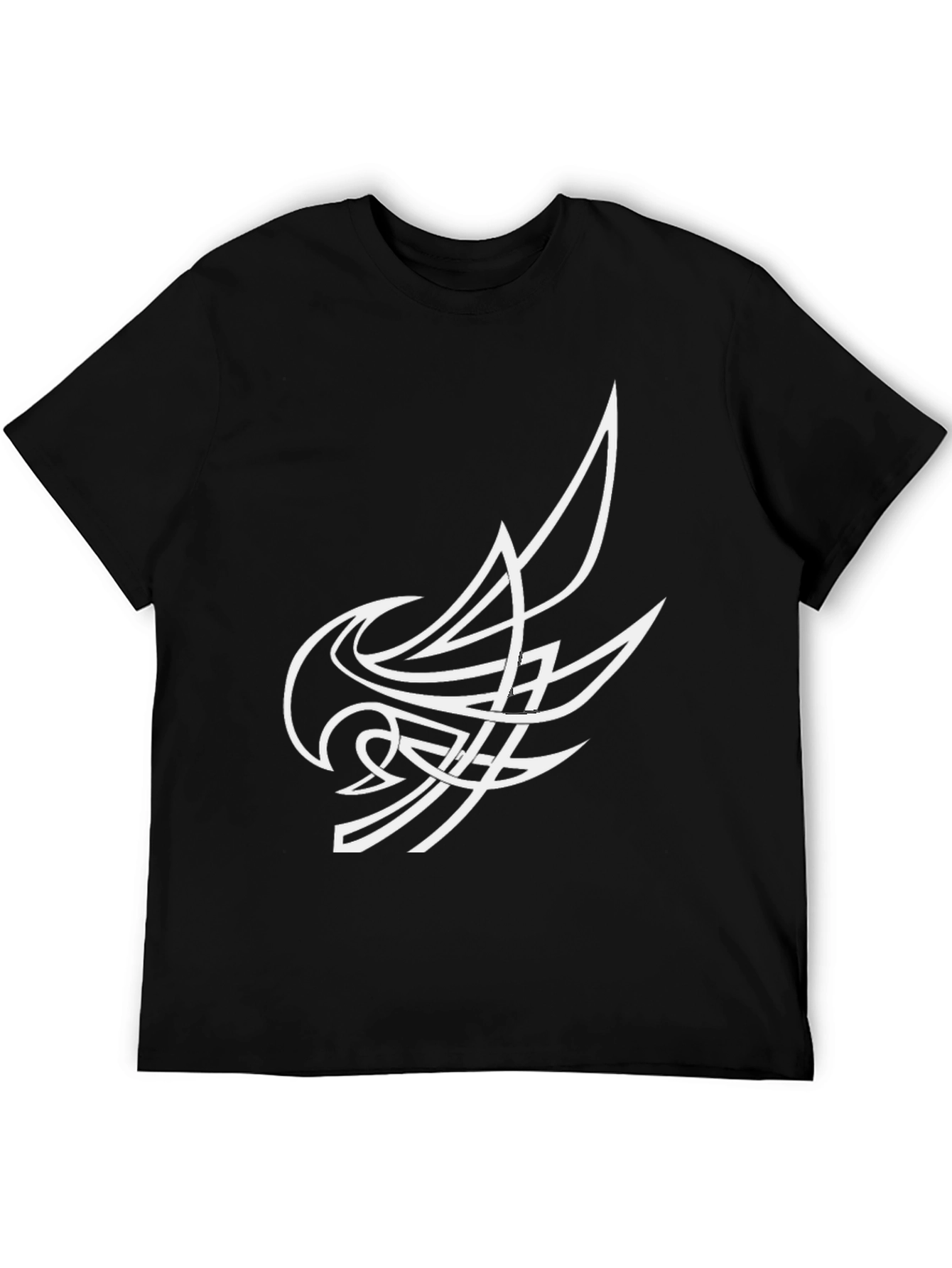 Abstract Tribal Design Black T-Shirt