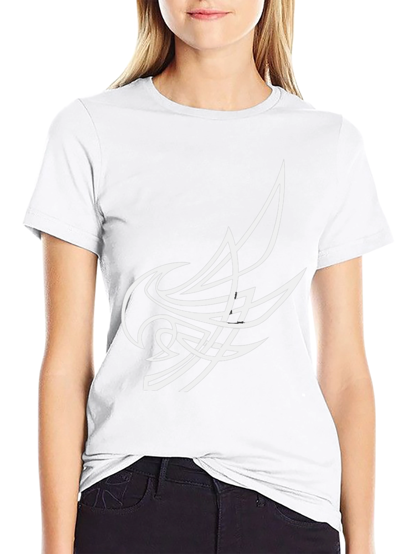 Abstract Tribal Design Black T-Shirt