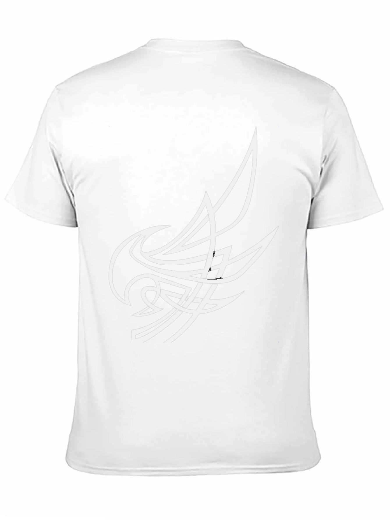 Abstract Tribal Design Black T-Shirt