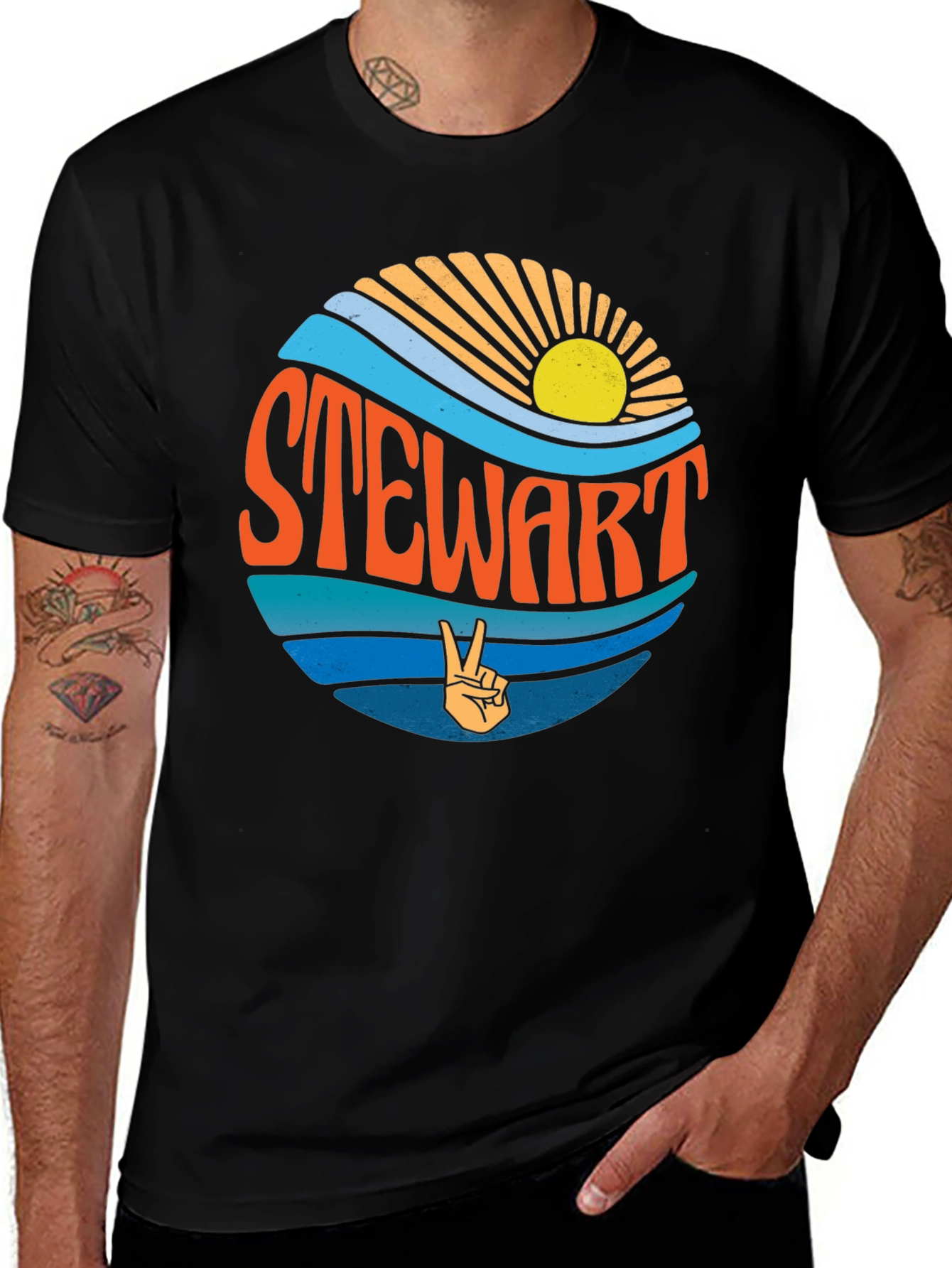Stewart Retro T-Shirt - Groovy 70s Style
