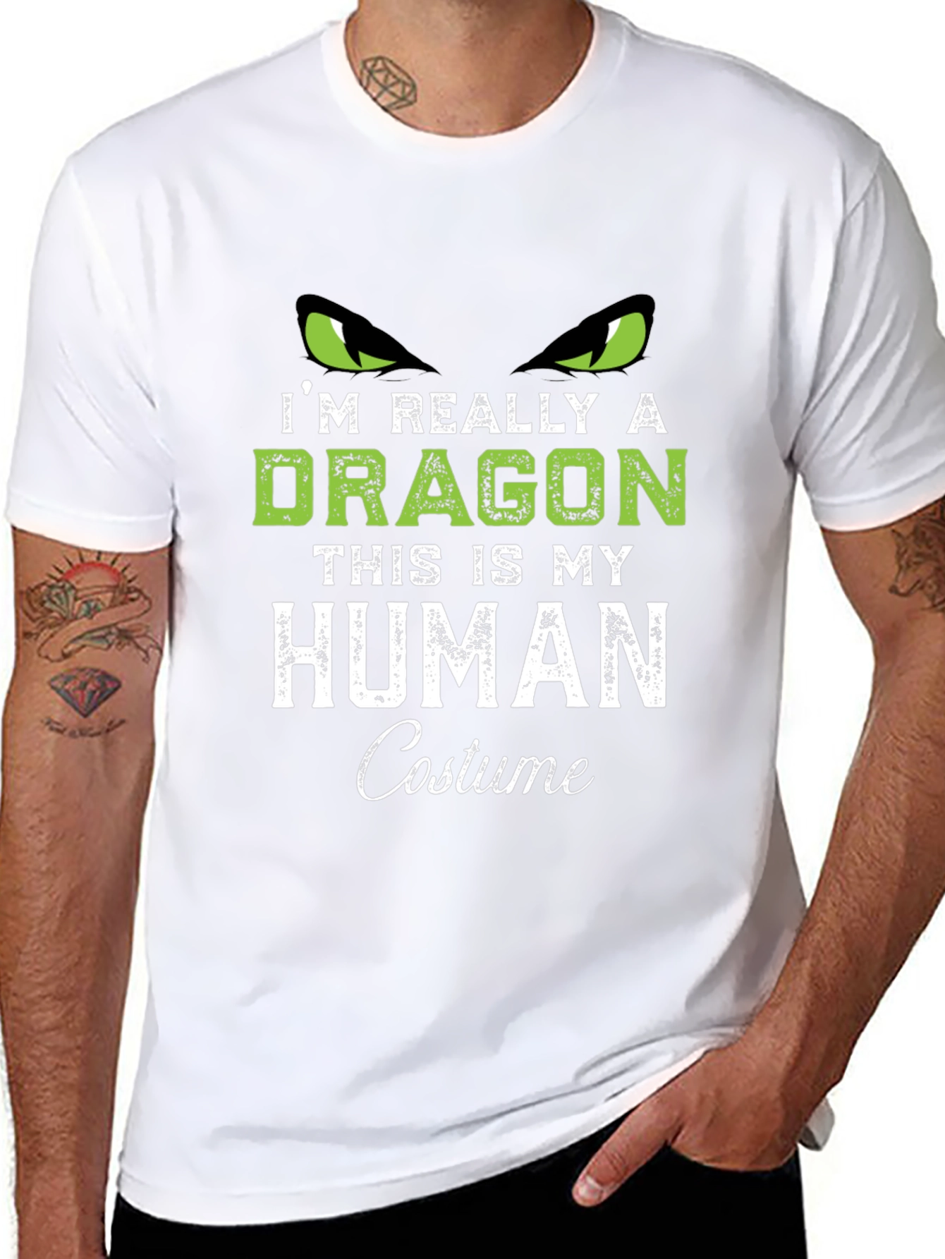 Dragon Human Costume Graphic Tee