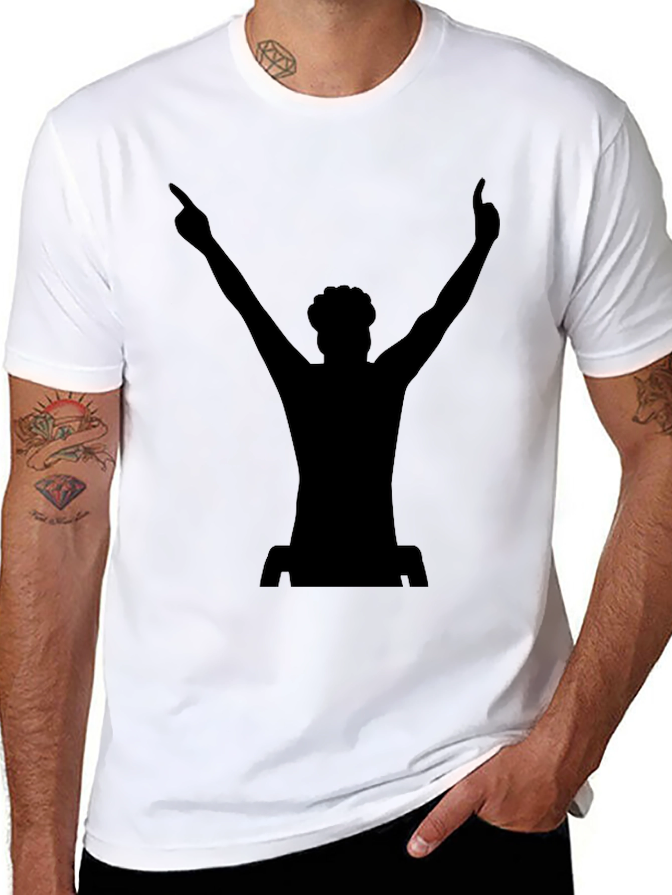 Silhouette DJ T-Shirt - Raise Your Hands!