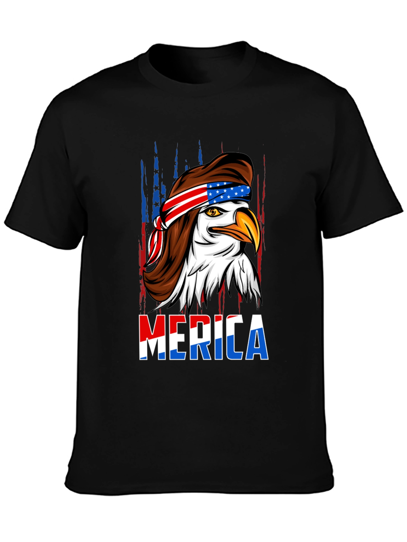 American Eagle Mullet T-Shirt - Patriotic USA Design