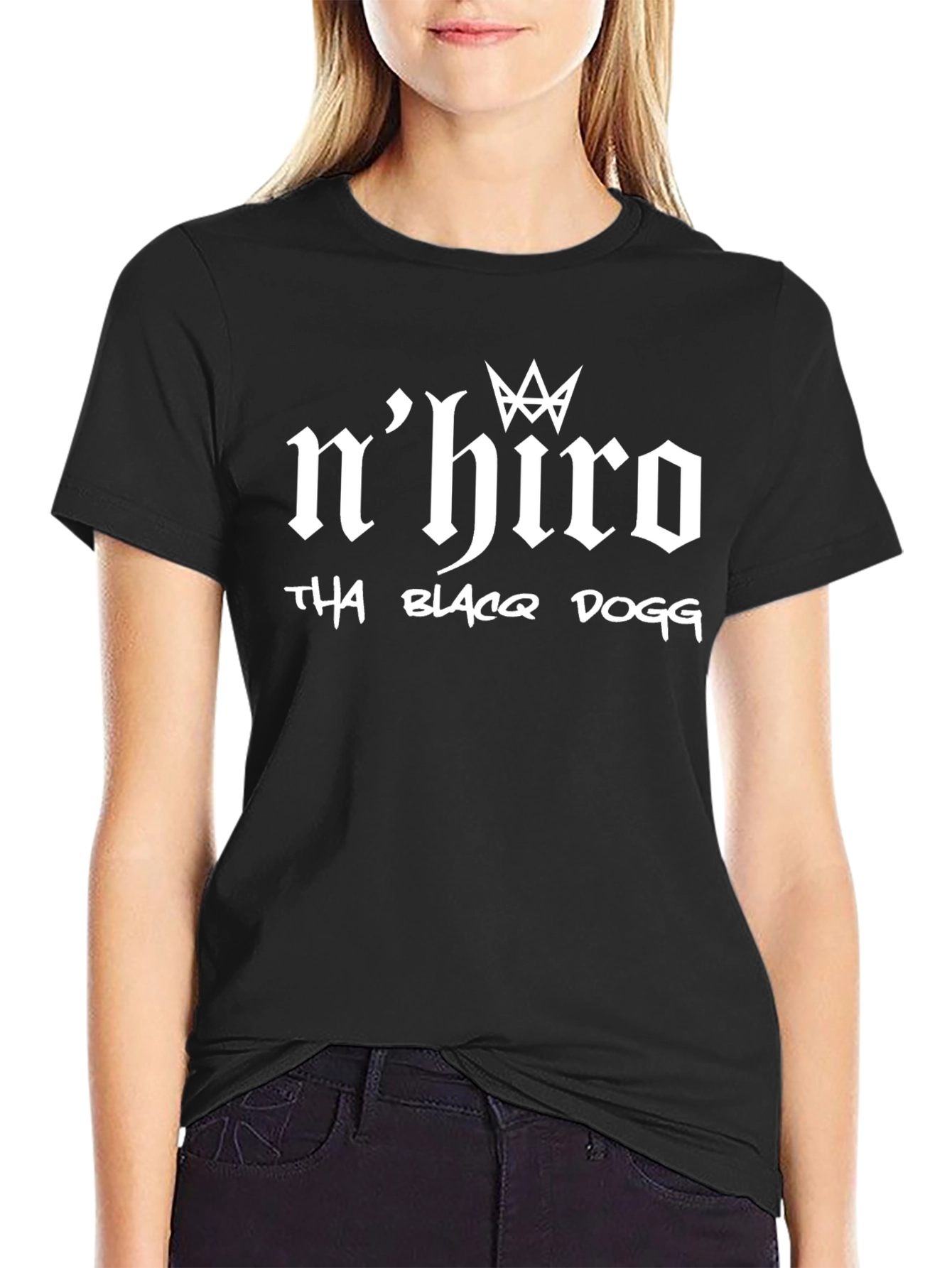 N Hiro THA BLACQ DOGG Graphic T-Shirt