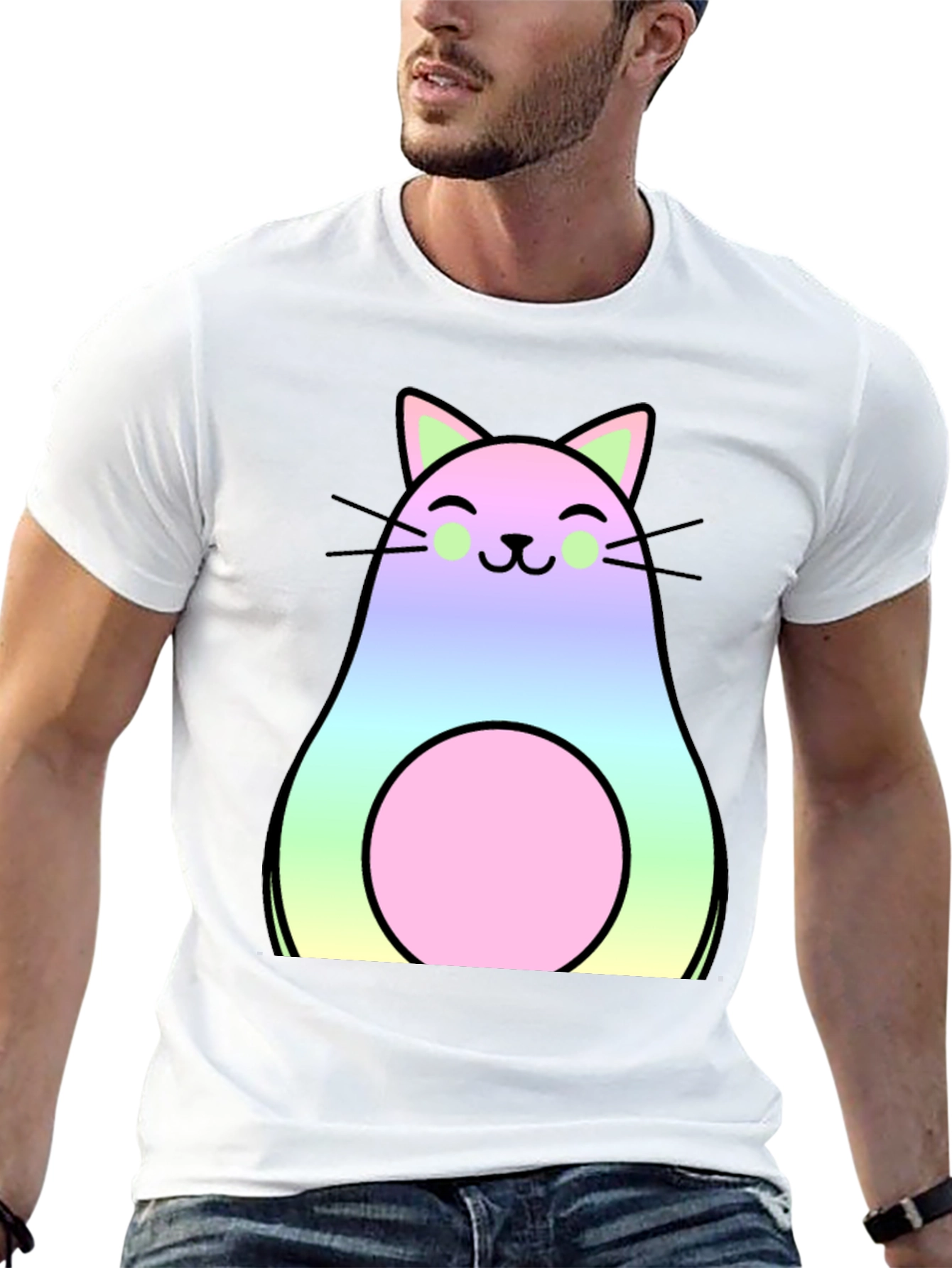 Avocado Cat T-Shirt - Kawaii Cute