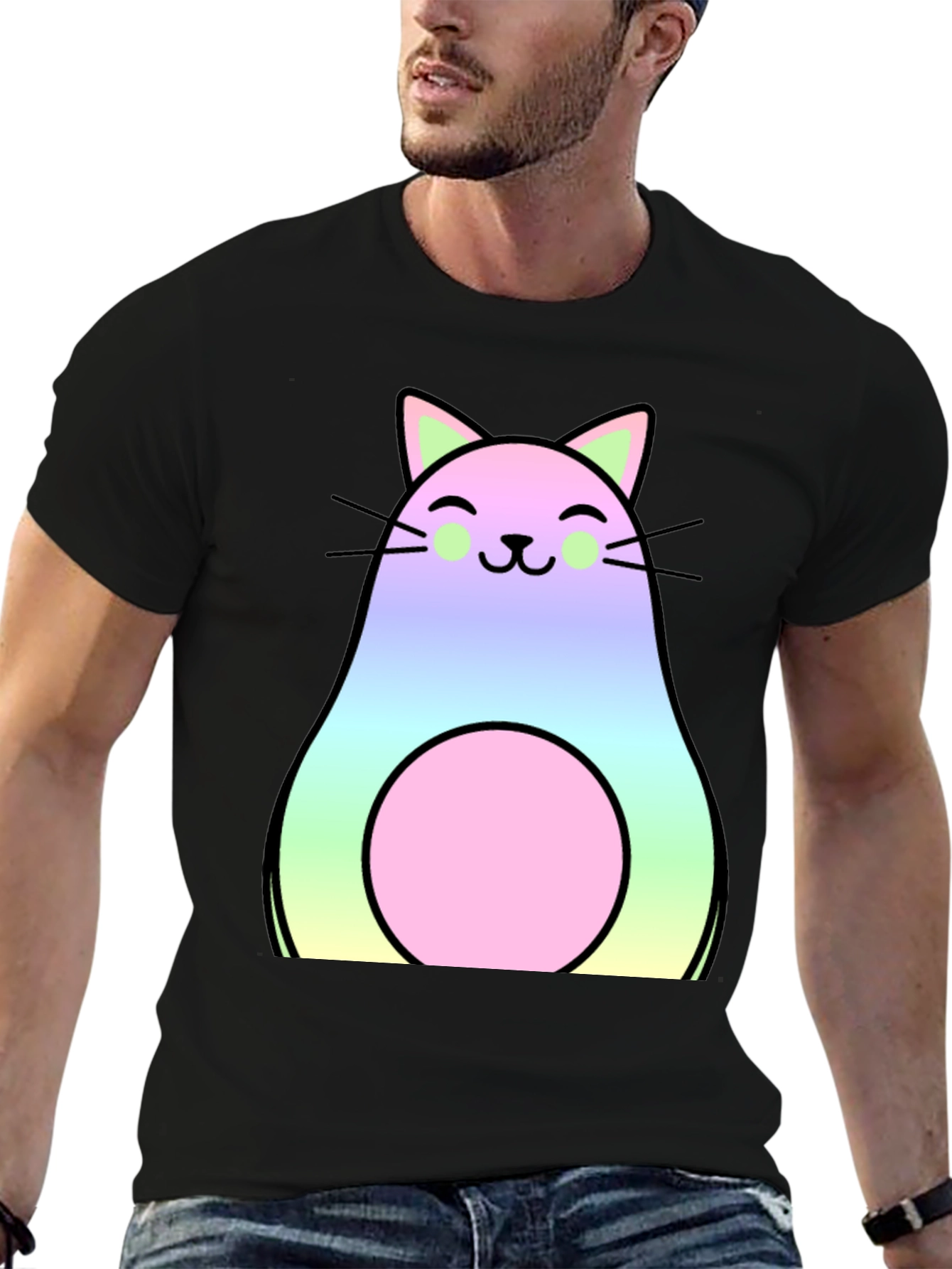 Avocado Cat T-Shirt - Kawaii Cute