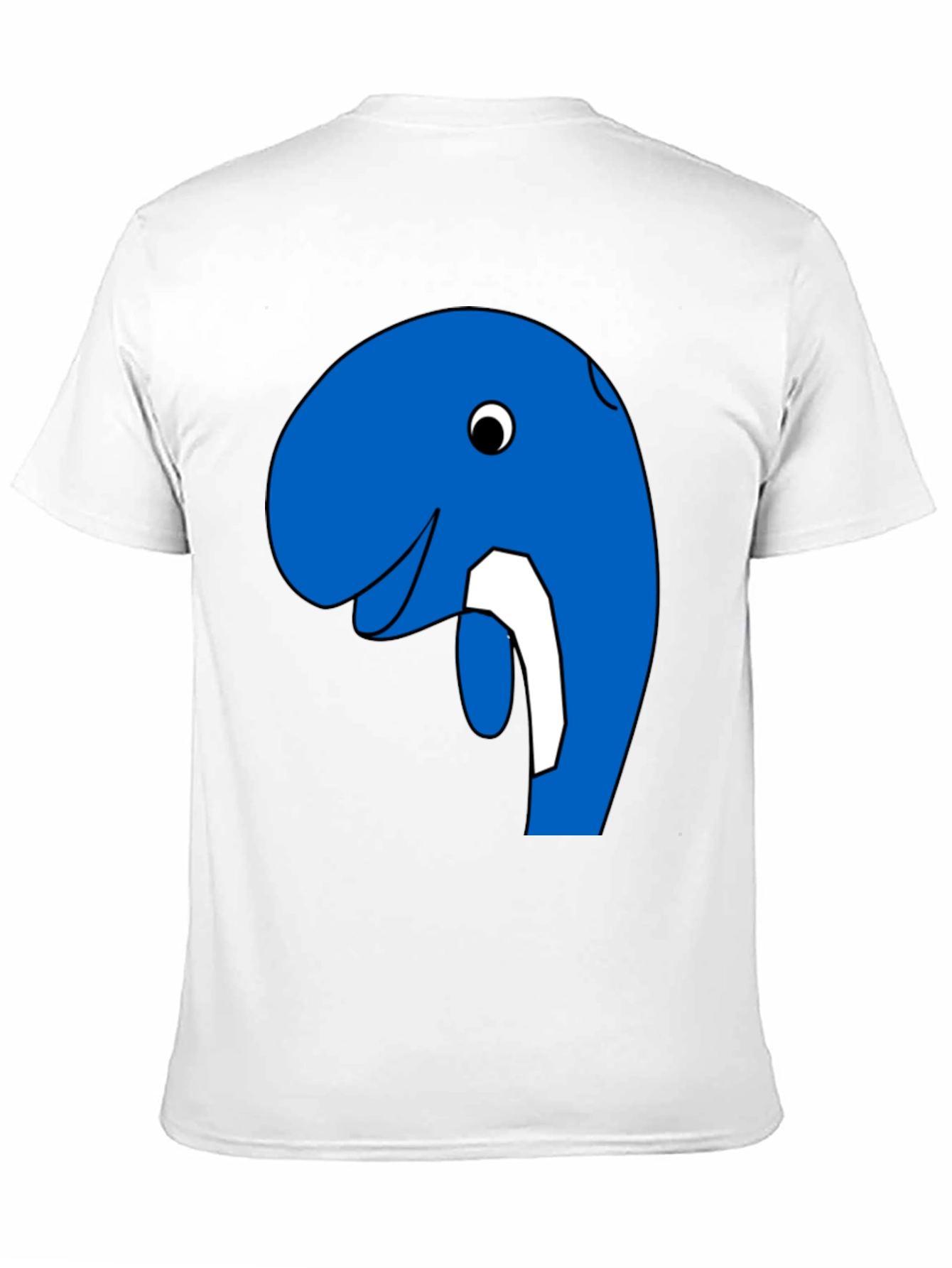 Blue Cartoon Animal Graphic Tee
