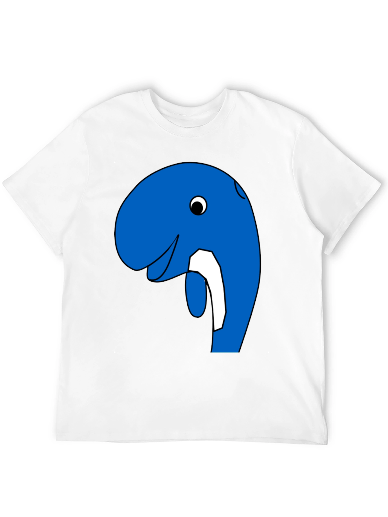 Blue Cartoon Animal Graphic Tee