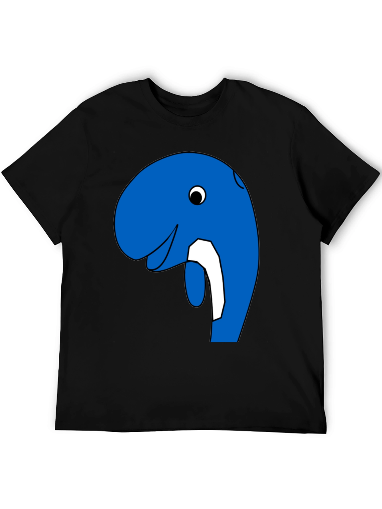 Blue Cartoon Animal Graphic Tee