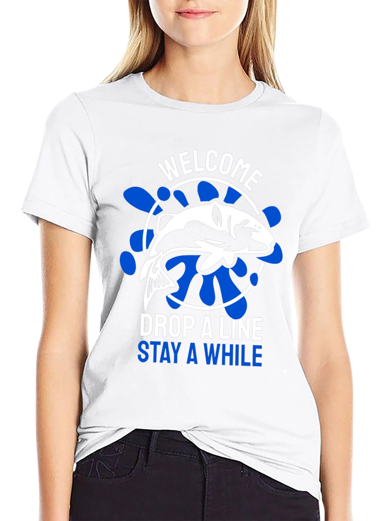 Welcome Drop A Line Fishing T-Shirt