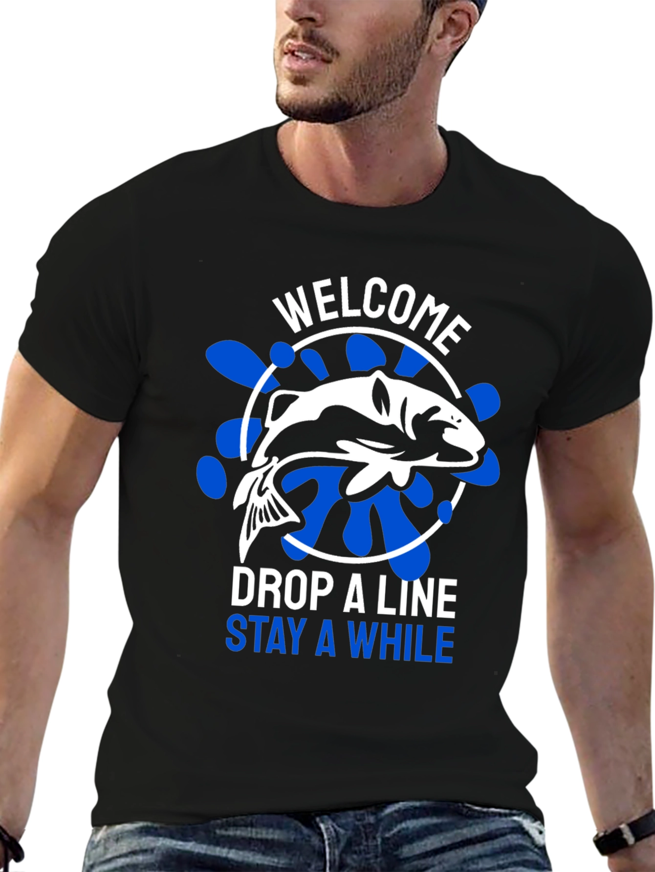 Welcome Drop A Line Fishing T-Shirt