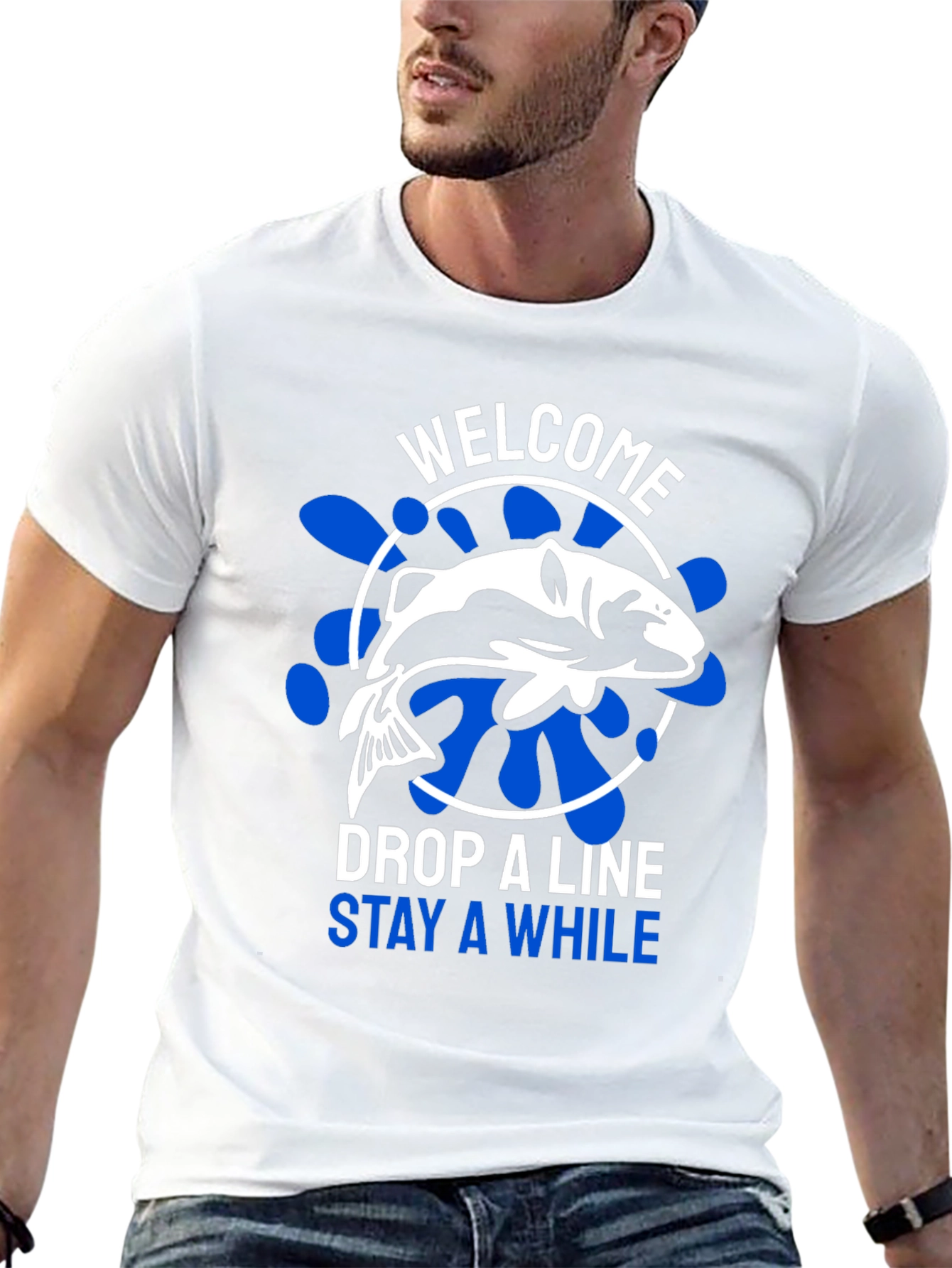Welcome Drop A Line Fishing T-Shirt