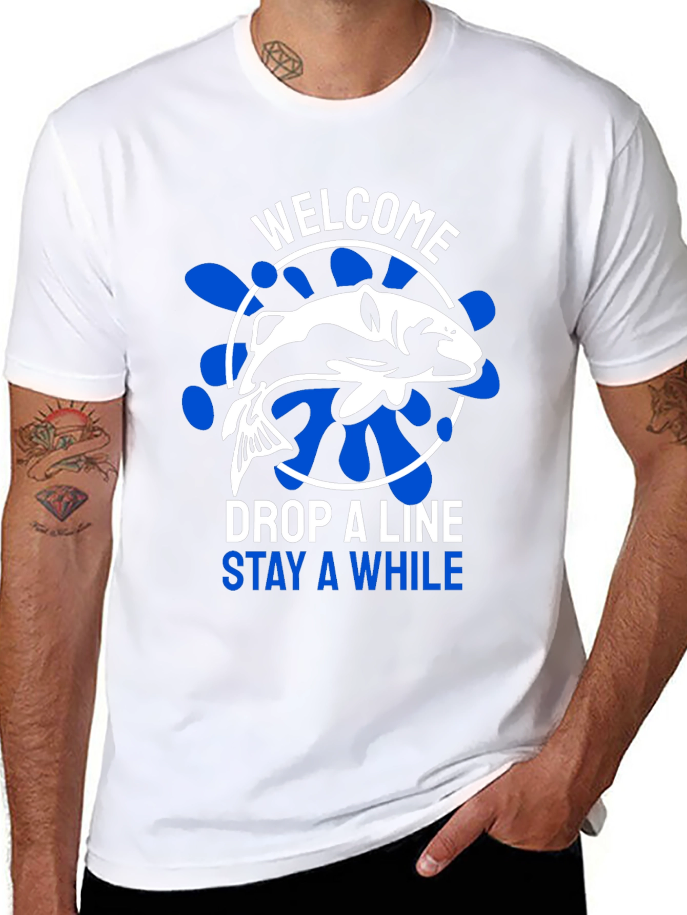 Welcome Drop A Line Fishing T-Shirt