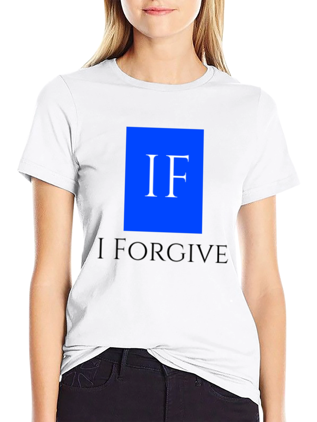 I Forgive Mens Black Graphic Tee