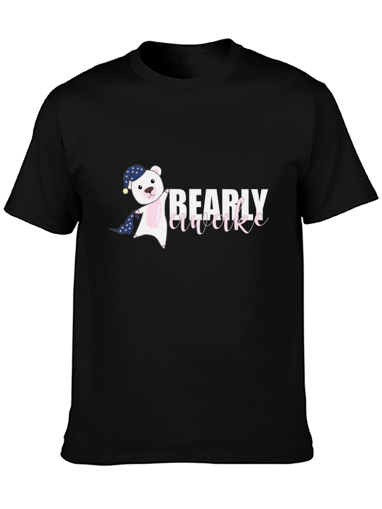 Bearly Awake Graphic T-Shirt - Mens Black Tee