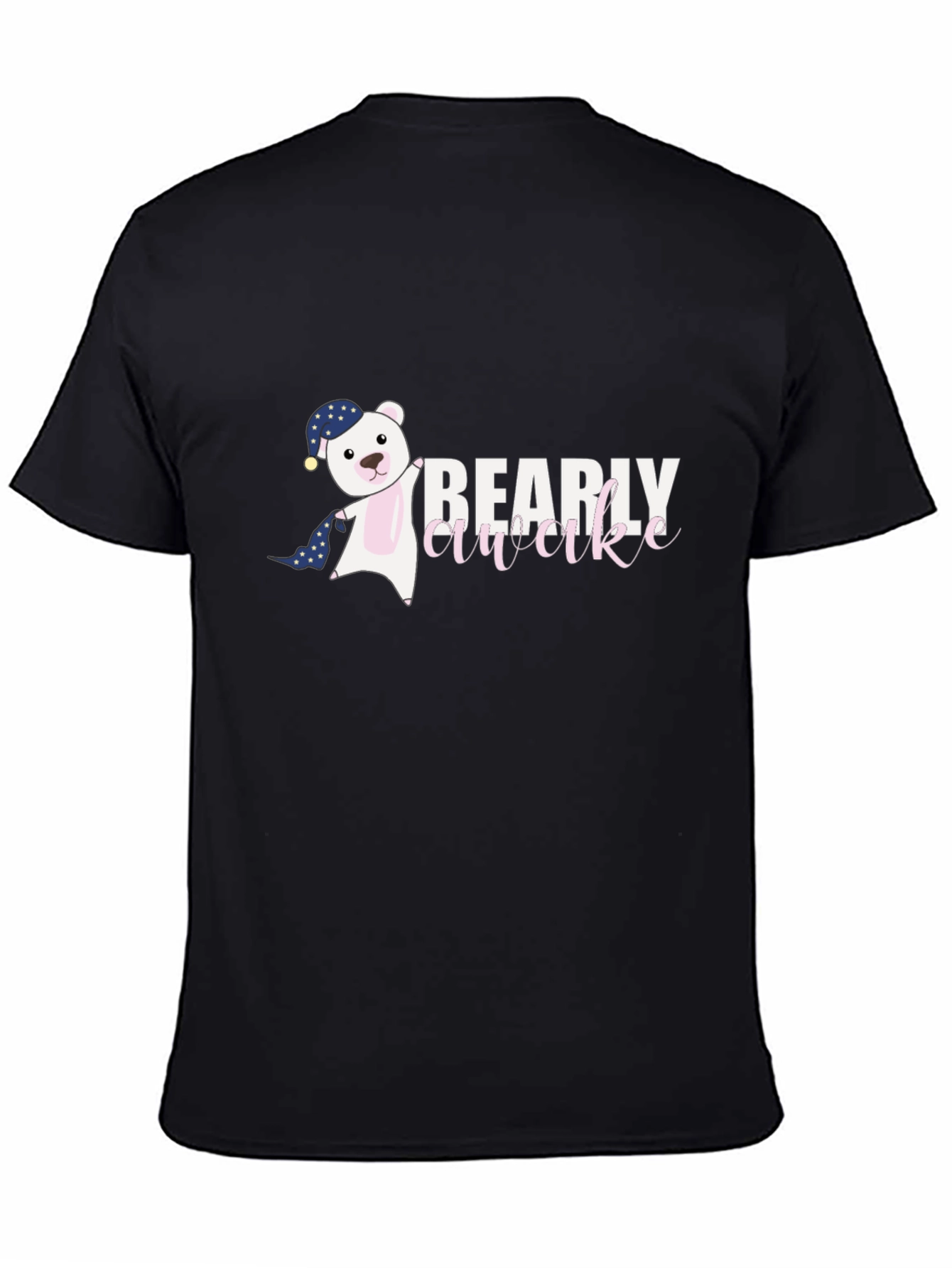 Bearly Awake Graphic T-Shirt - Mens Black Tee