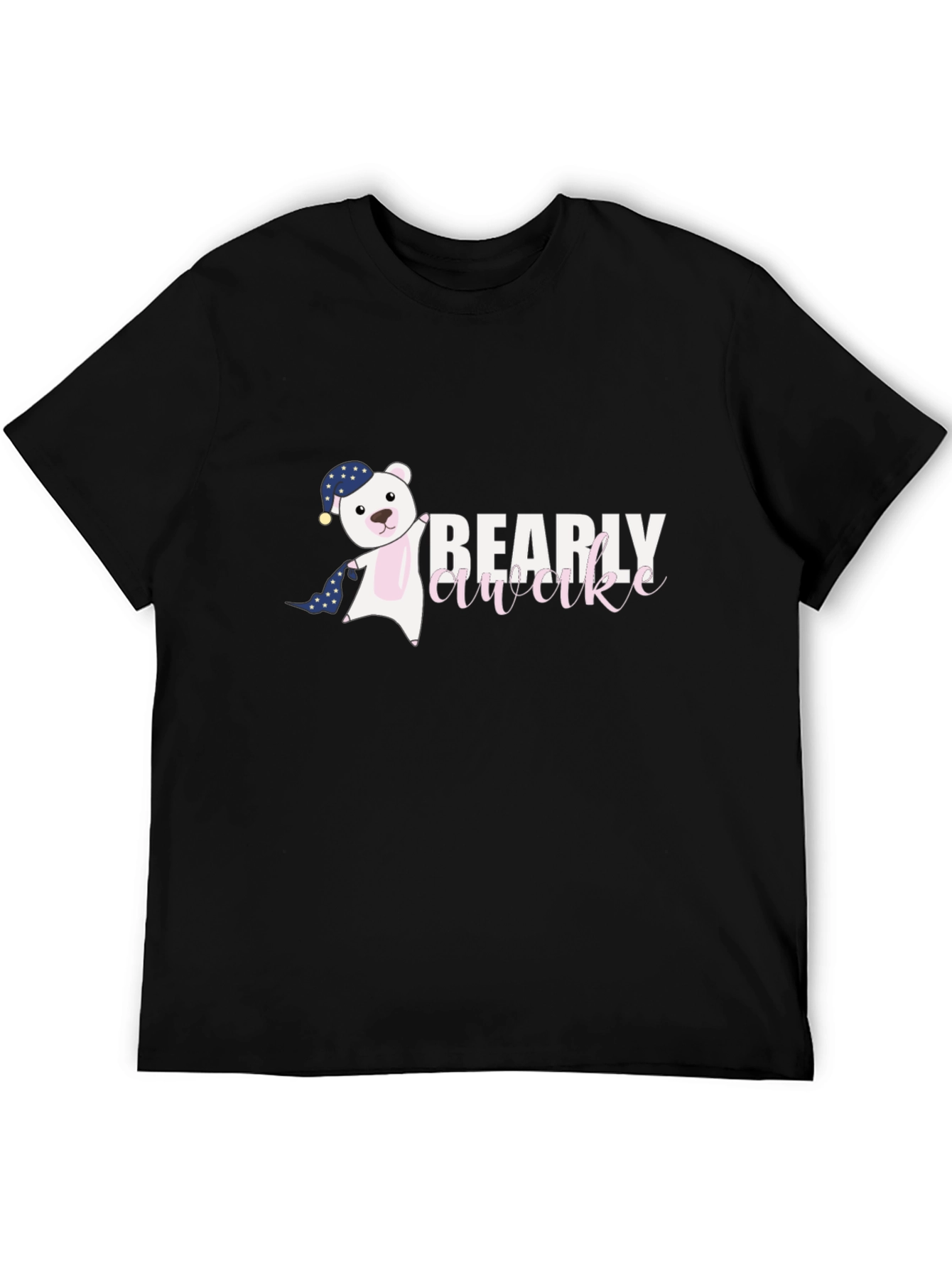 Bearly Awake Graphic T-Shirt - Mens Black Tee